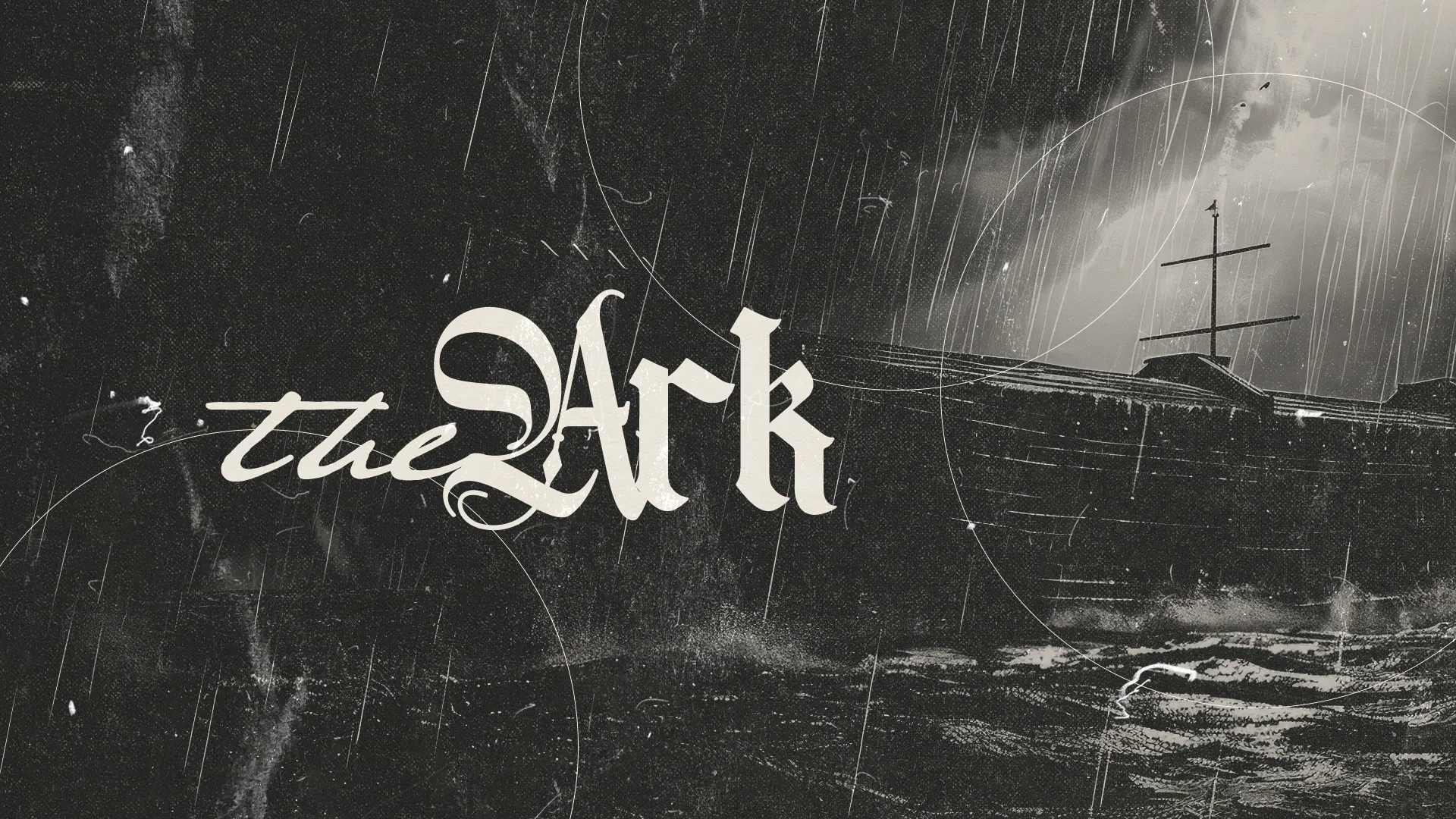 The Ark amidst a stormy sea symbolizes faith, protection, and God's promise in challenging times.