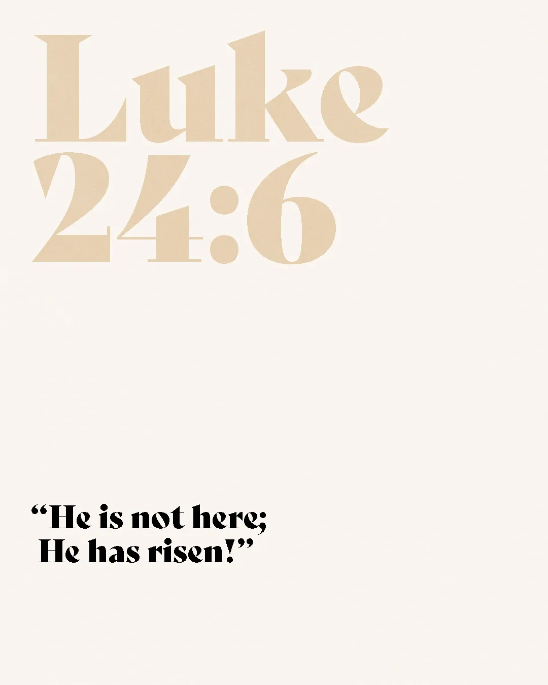 Luke 24:6: "He is not here; He has risen!" Celebrating faith and resurrection in the Christian community.