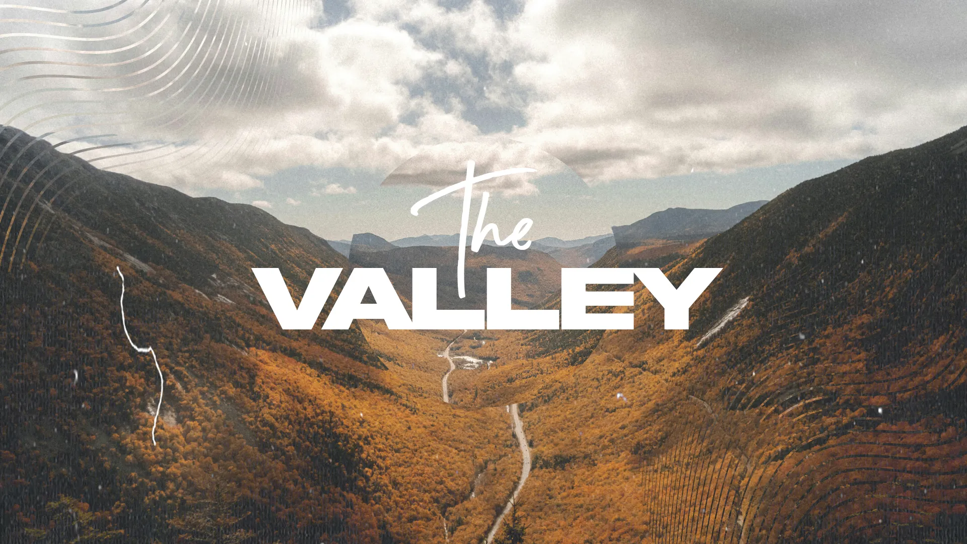 Majestic valley landscape with vibrant autumn colors, symbolizing faith and community in life's journey.