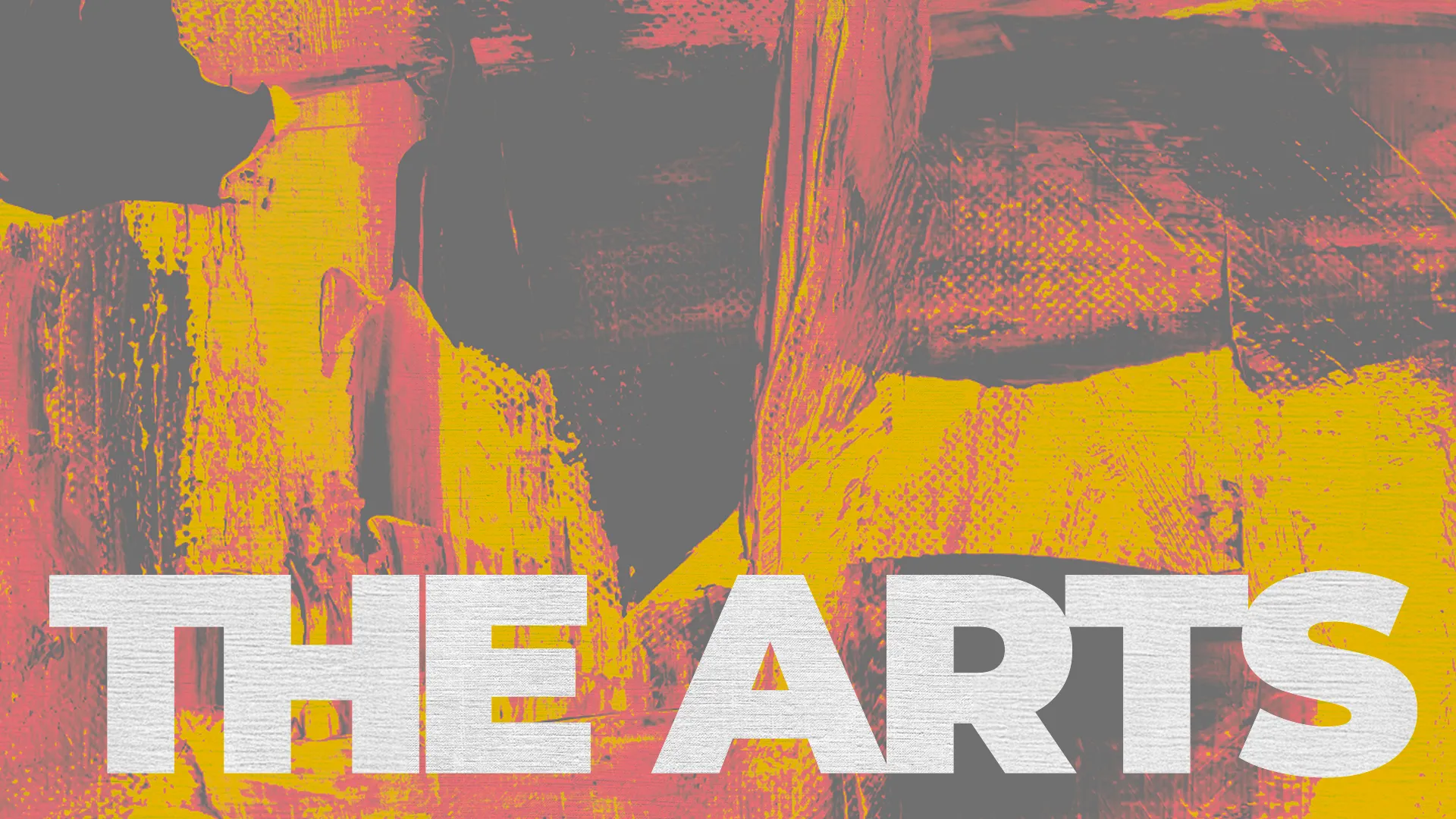 Vibrant abstract design in warm colors, symbolizing creativity and community in worship and faith through the arts.