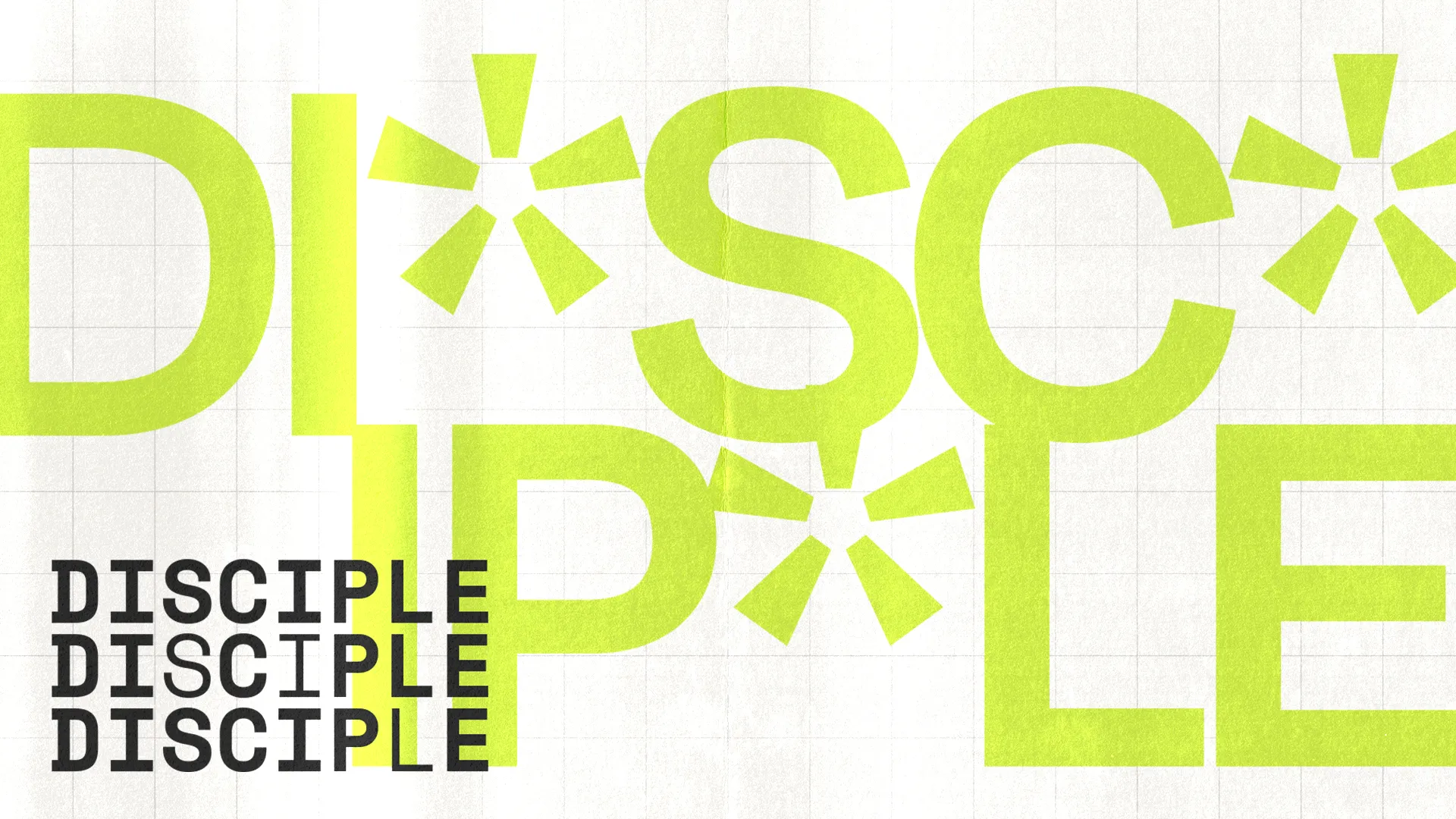 Bold text emphasizes "Disciple" with vibrant colors, symbolizing faith, community, and spiritual growth.