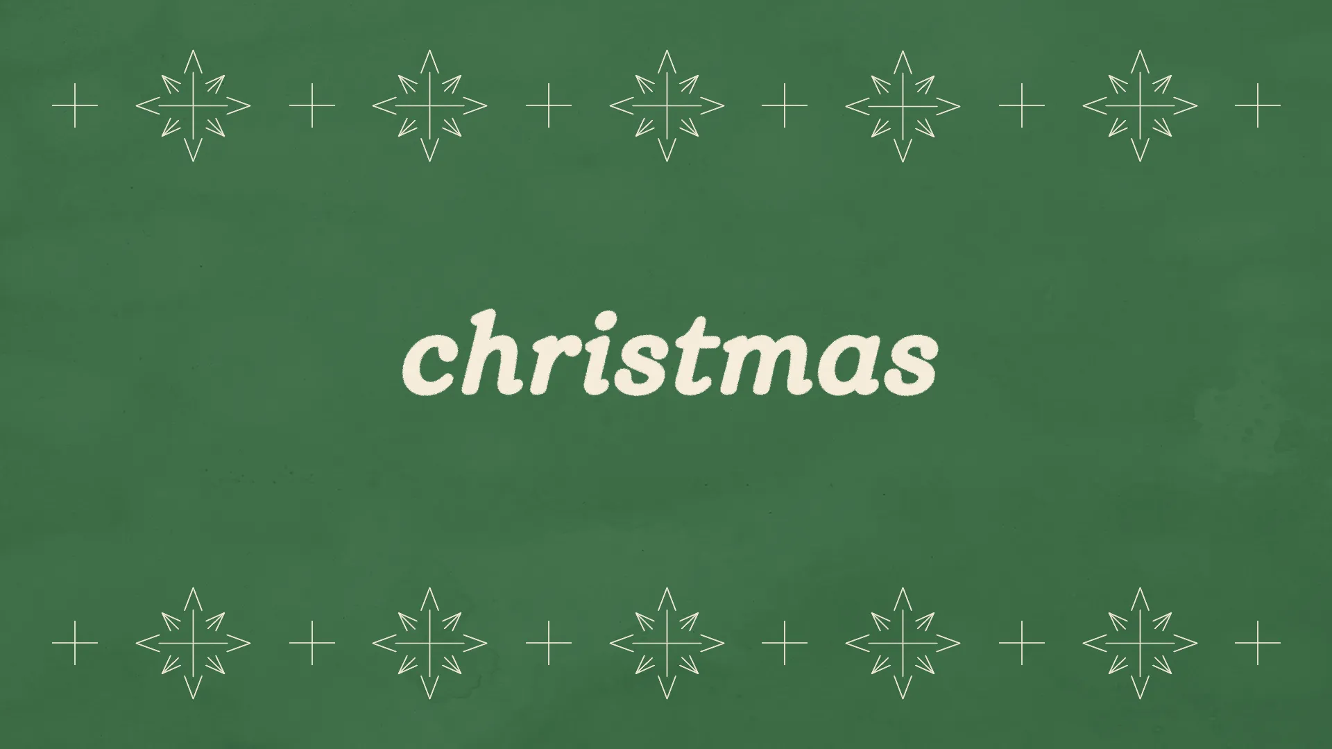 Green background with festive stars and "Christmas at Your Church" text, inviting community celebration and worship.