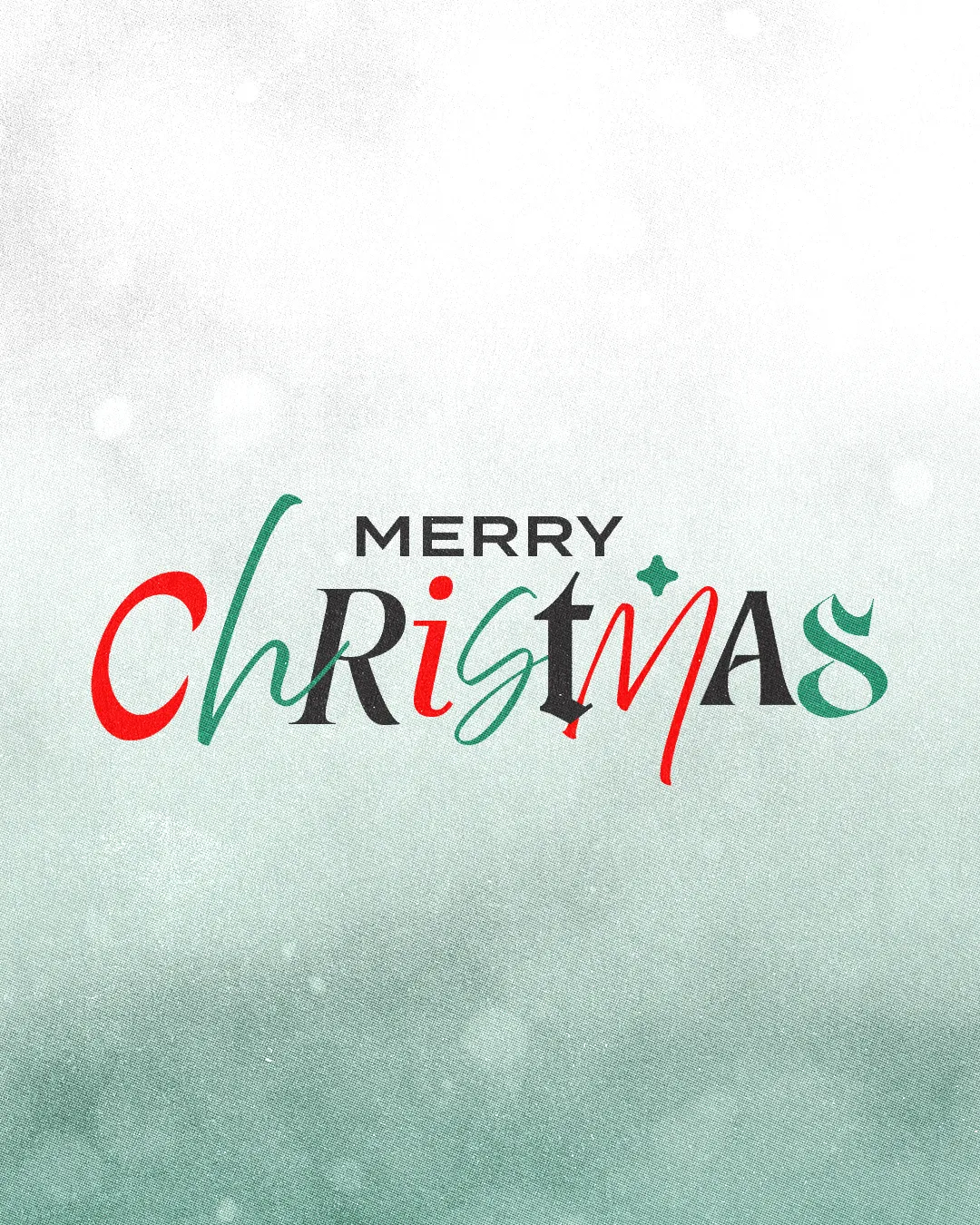 Merry Christmas in vibrant letters, celebrating the joy and hope of the season, inviting community and faith.