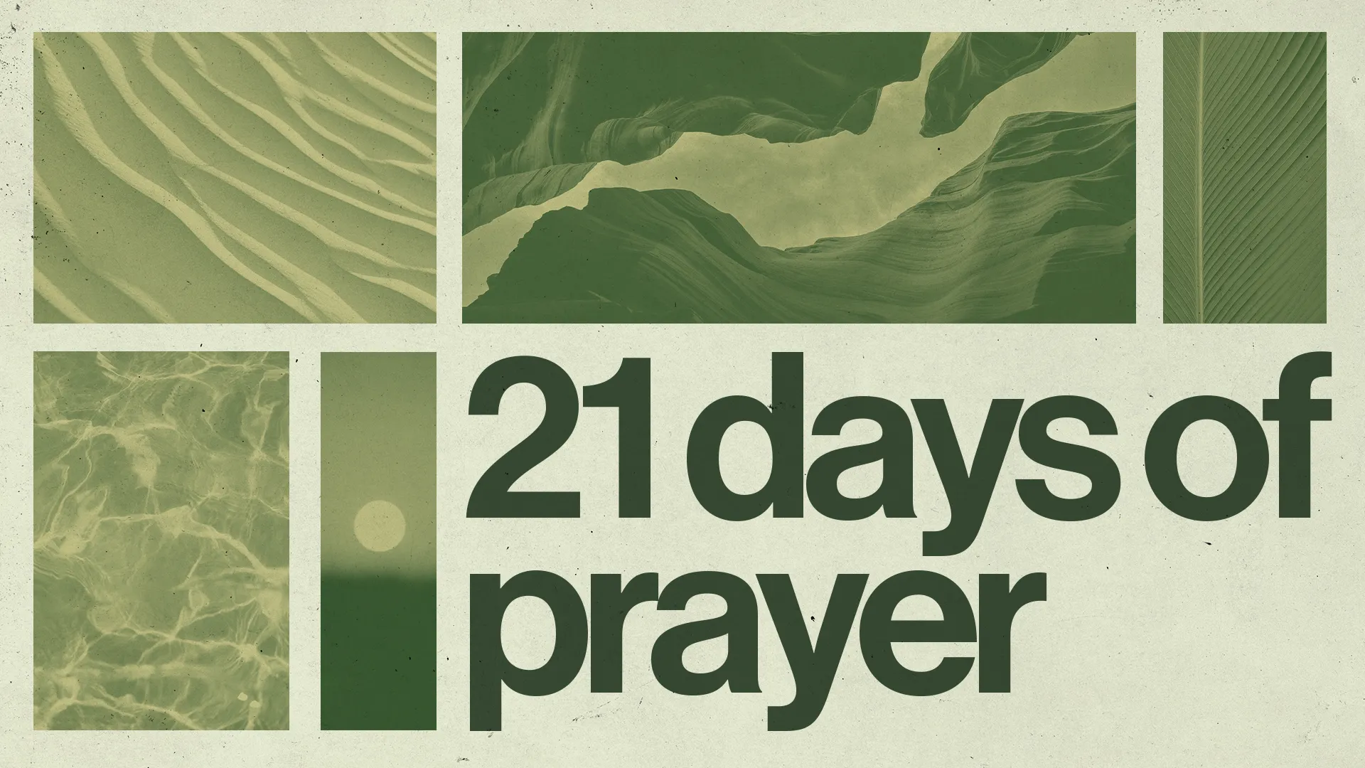21 days of prayer with serene nature imagery, inviting reflection and spiritual growth within the community.