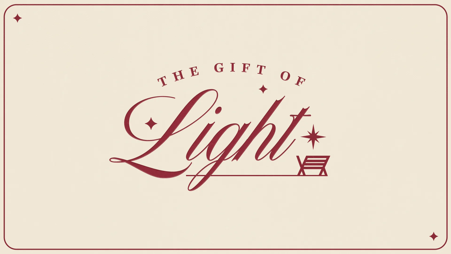 The Gift of Light, featuring stars and a manger, symbolizes hope, faith, and the joy of the Christmas season.