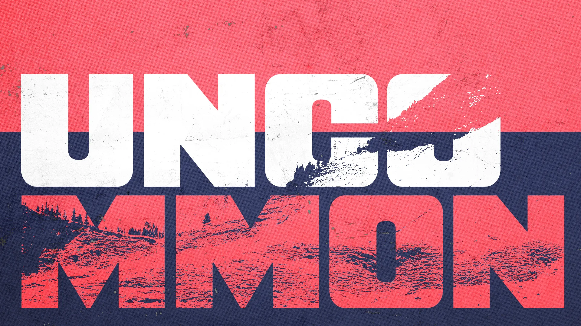 "Bold 'UNCOMMON' text overlaying a textured background, symbolizing faith, community, and spiritual unity."