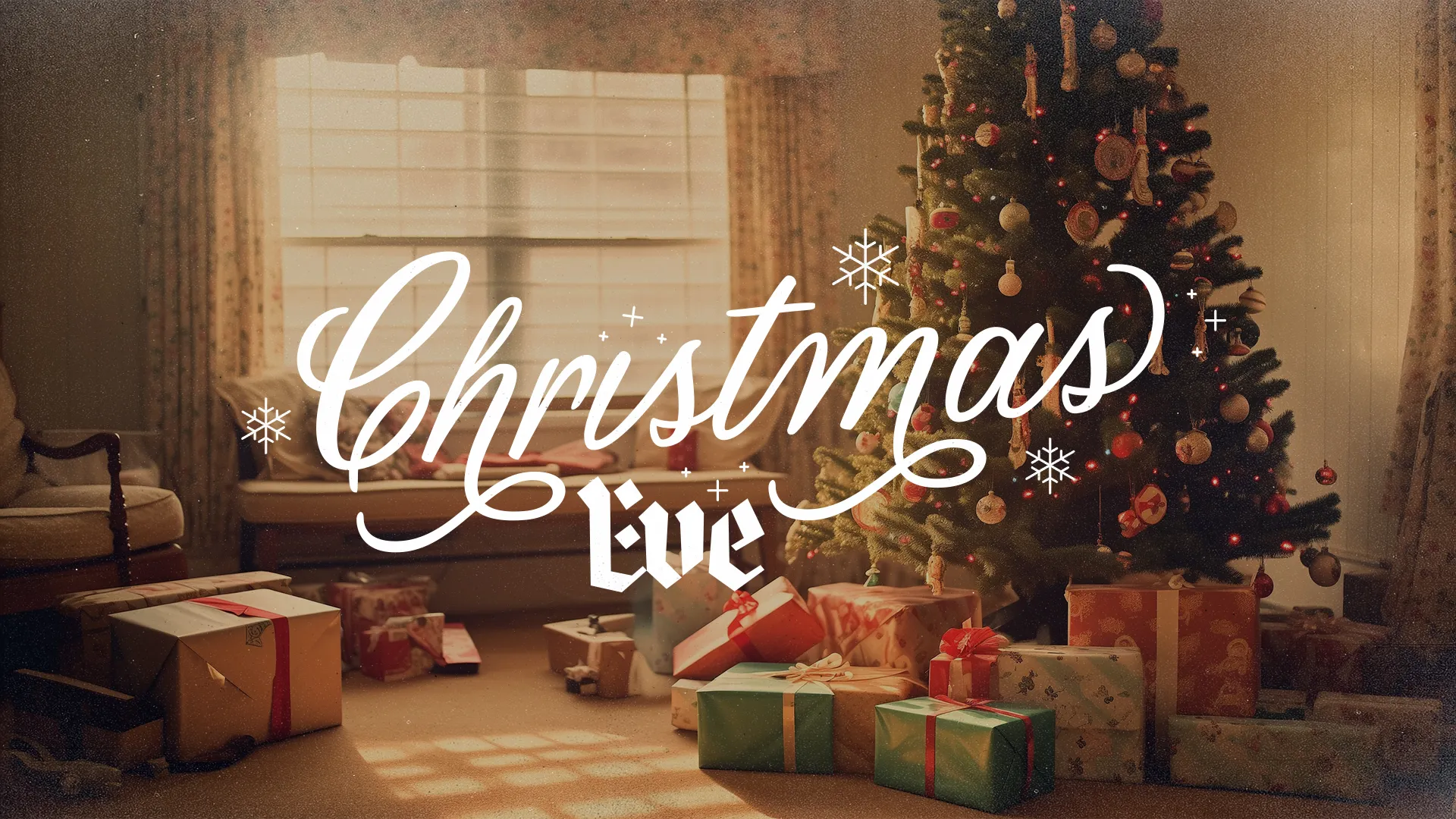 Decorated Christmas tree with gifts, inviting warmth, and a cozy atmosphere, celebrating faith and community during the holiday season.