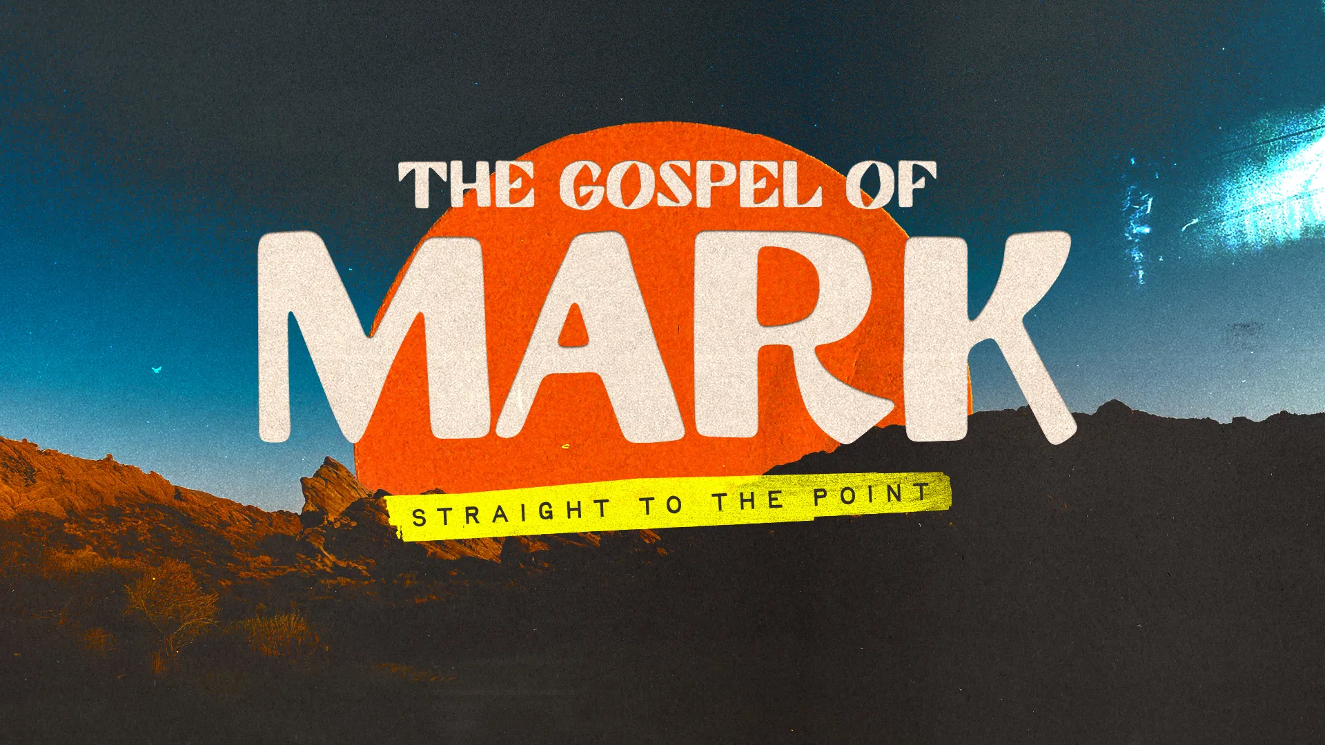 The Gospel of Mark highlighted with vibrant colors, emphasizing faith and biblical teachings in a modern design.