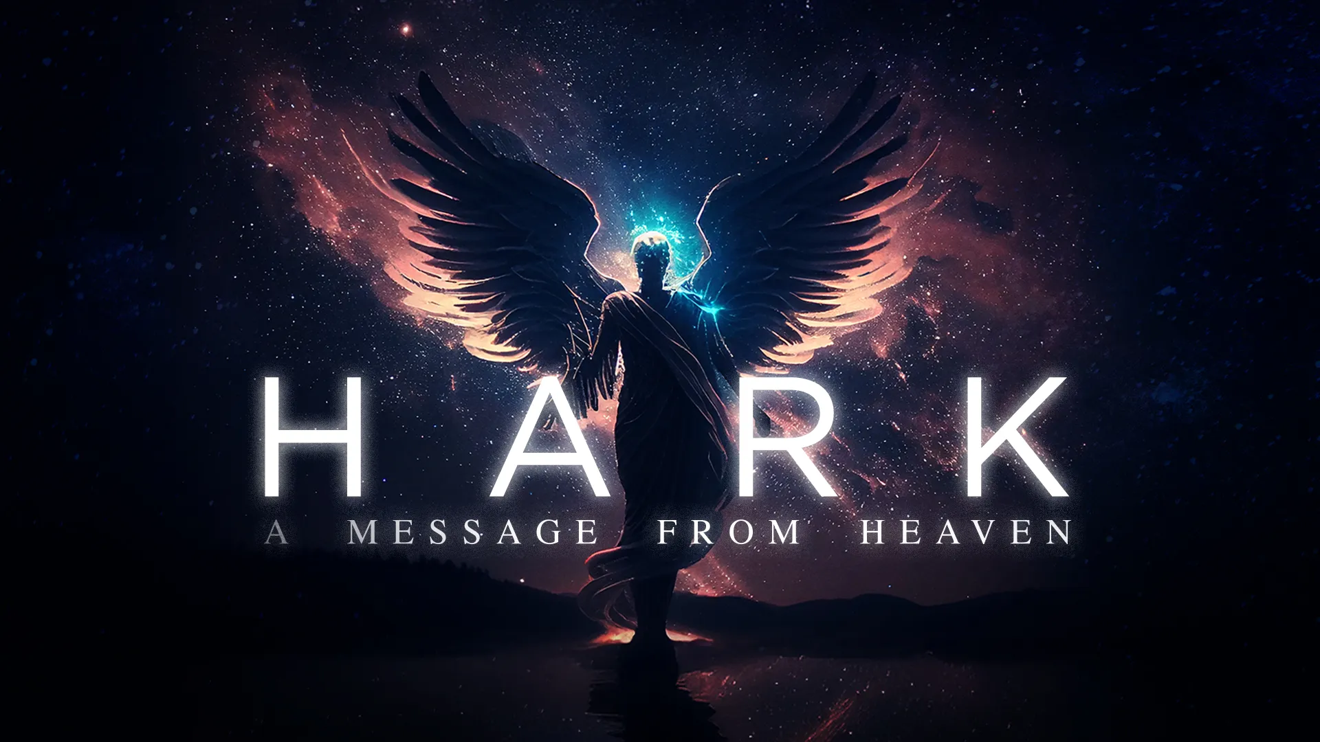 Majestic angel with glowing wings against a cosmic backdrop, symbolizing divine communication and heavenly messages.