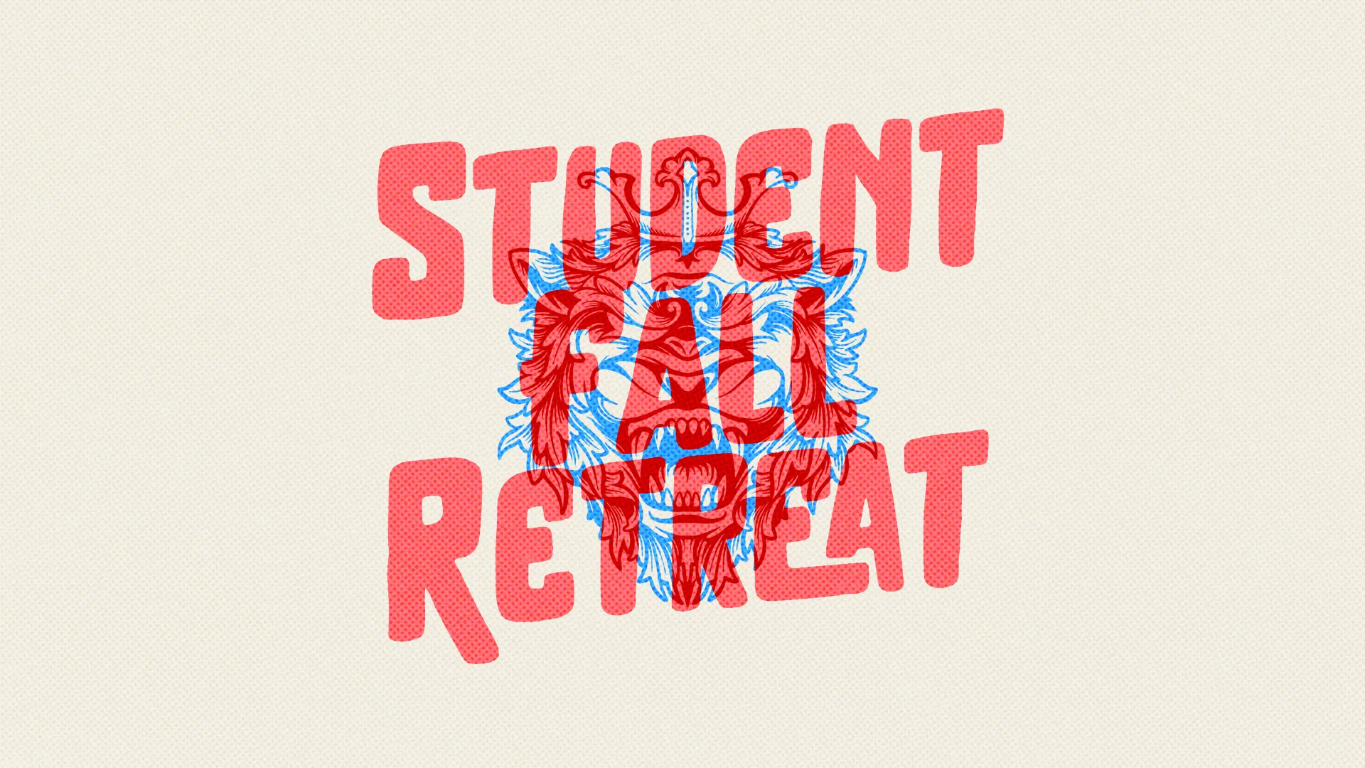 Student Fall Retreat graphic with vibrant text, emphasizing community, faith, and youth engagement in church activities.