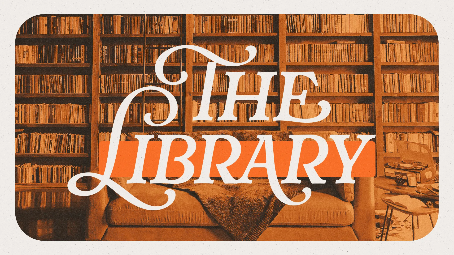 Cozy library scene with bookshelves, inviting seating, and warm tones, fostering community and spiritual growth through reading.