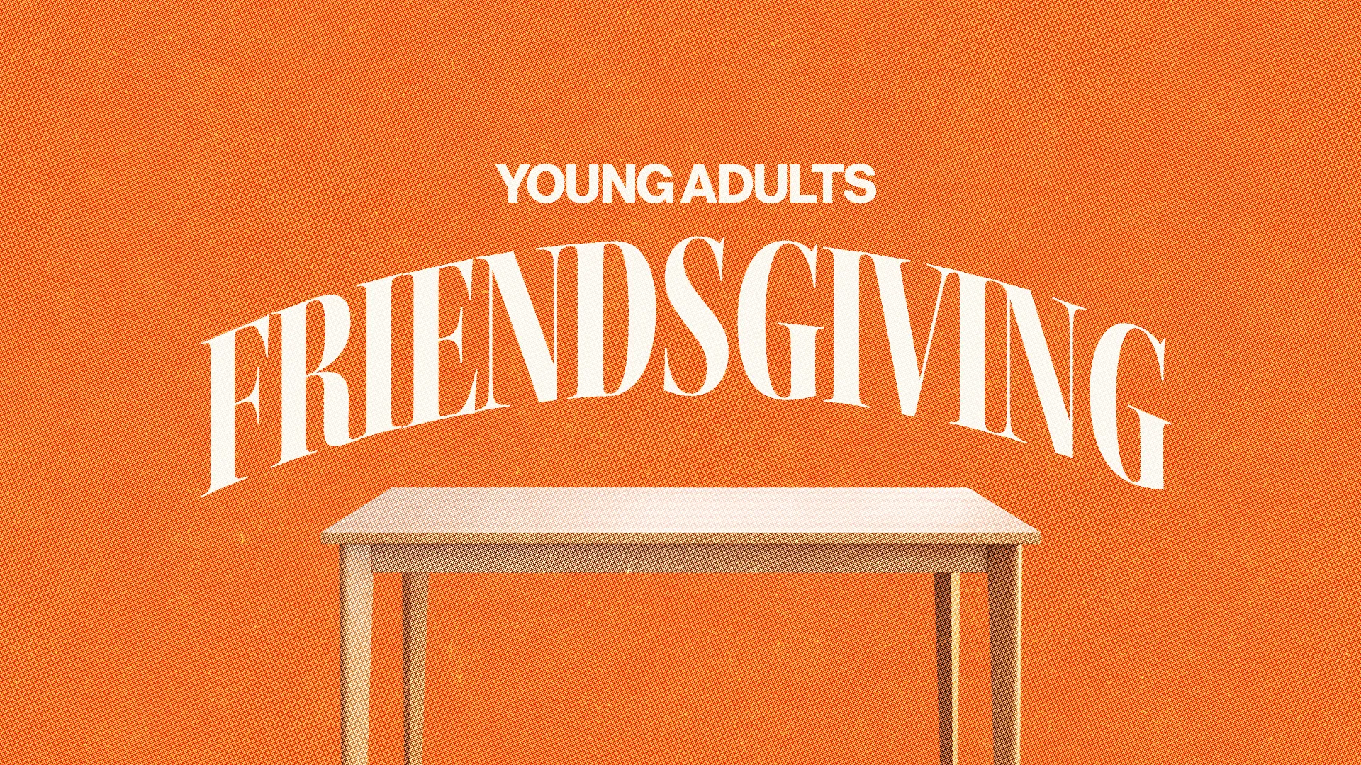 Young adults gathering for Friendsgiving, fostering community and fellowship in a warm, inviting atmosphere.