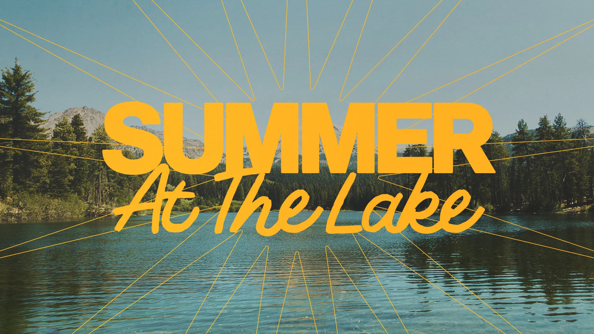 "Summer at the Lake" promotes community, fellowship, and spiritual renewal amidst serene nature and vibrant sunlight.