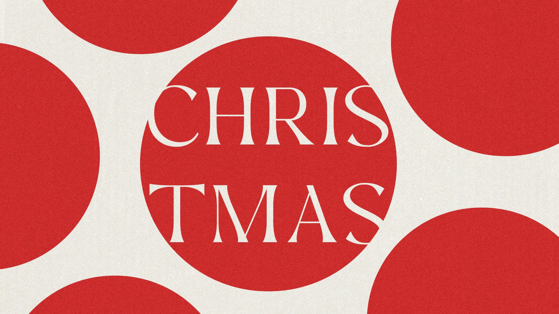 "Bold text announces Christmas celebration at your church, surrounded by festive red circles, inviting community and faith."
