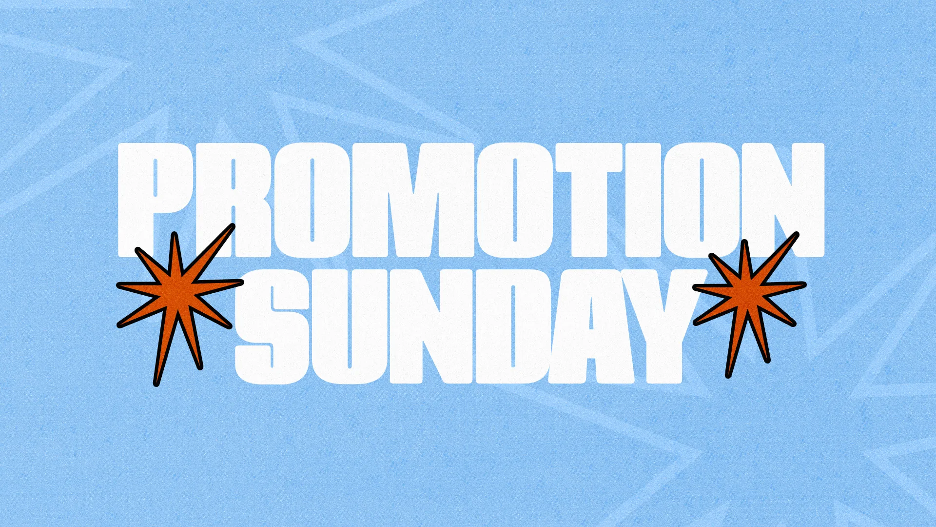 Promotion Sunday celebration with bright stars on a blue background, emphasizing growth and community in faith.