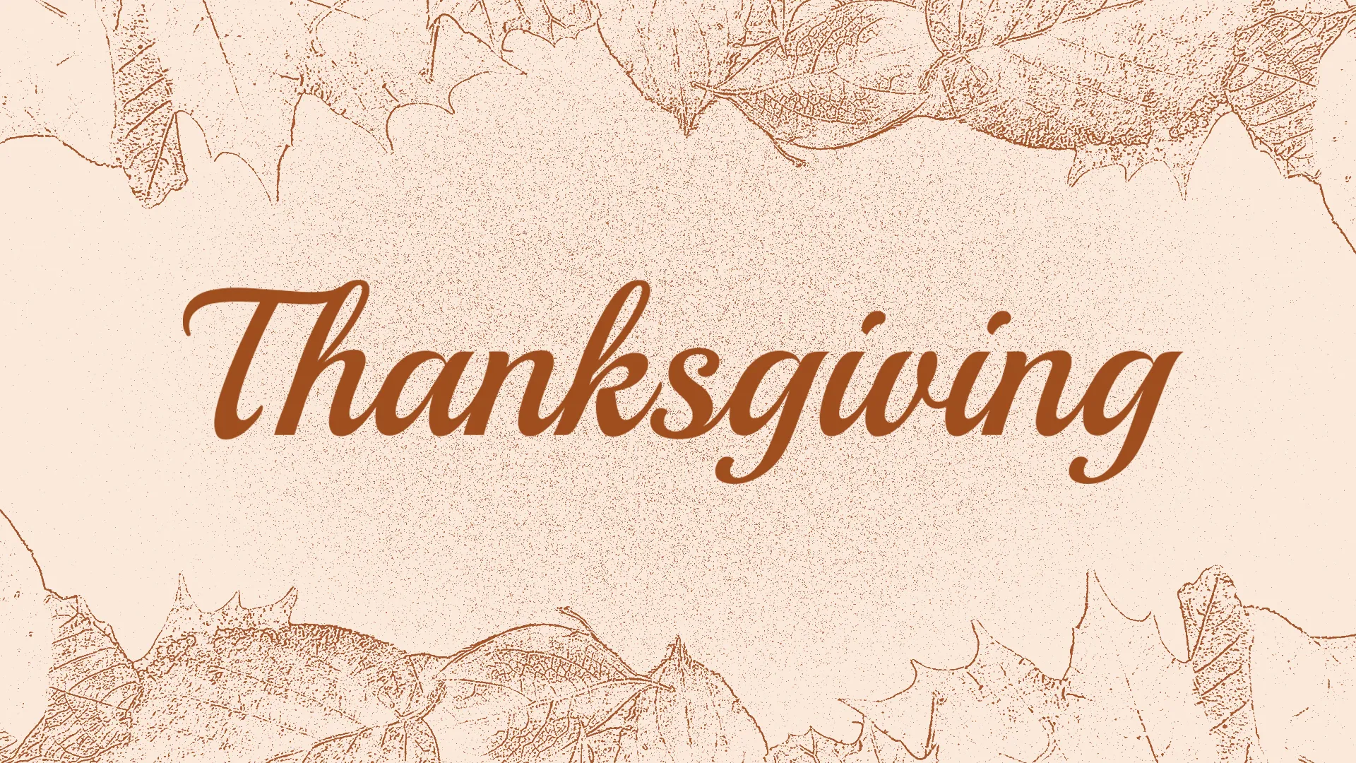 Warm autumn leaves frame the word "Thanksgiving," symbolizing gratitude and community in faith.
