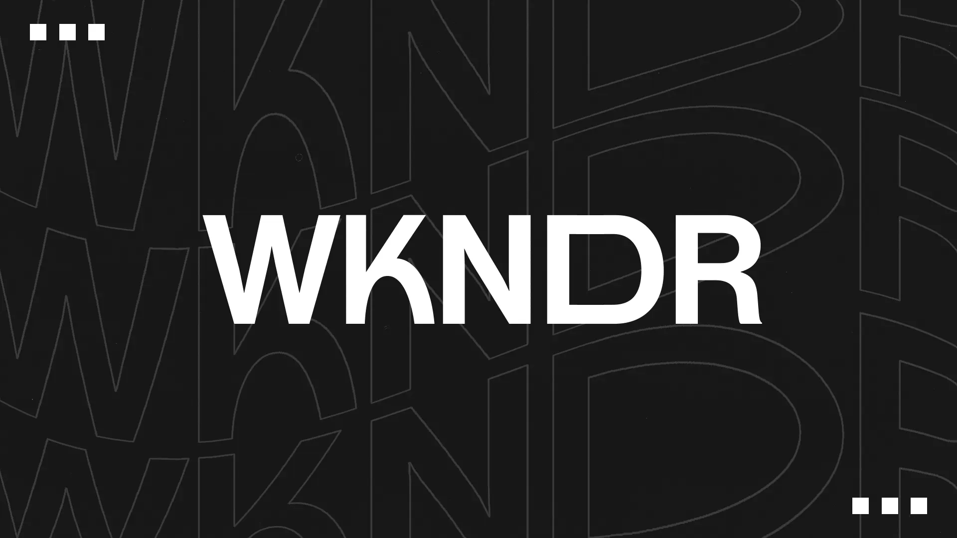 Bold text "WKND" against a dark background, symbolizing community gatherings and worship experiences.