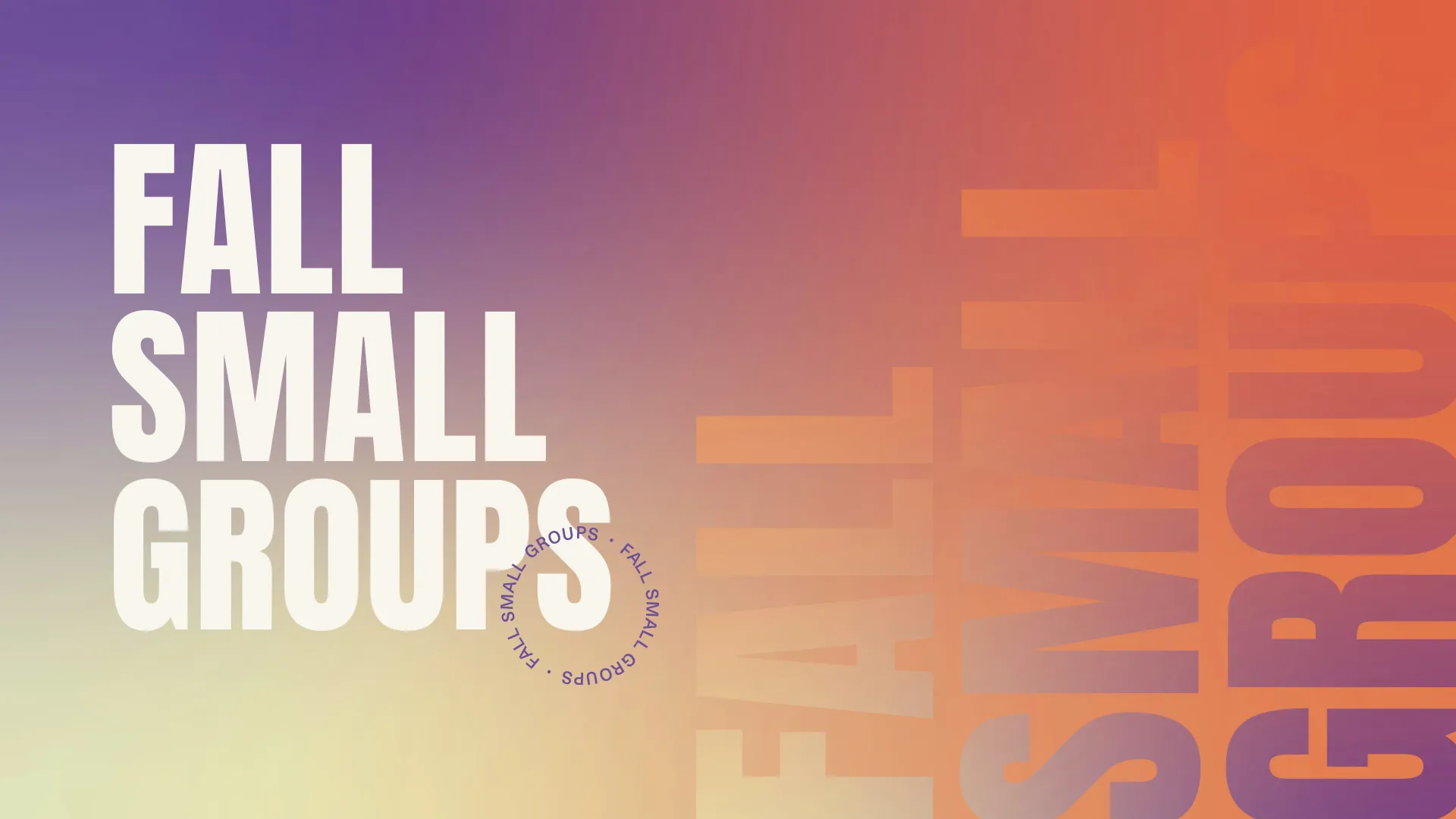 Fall small groups invite community and connection in faith, fostering growth and fellowship within the church.