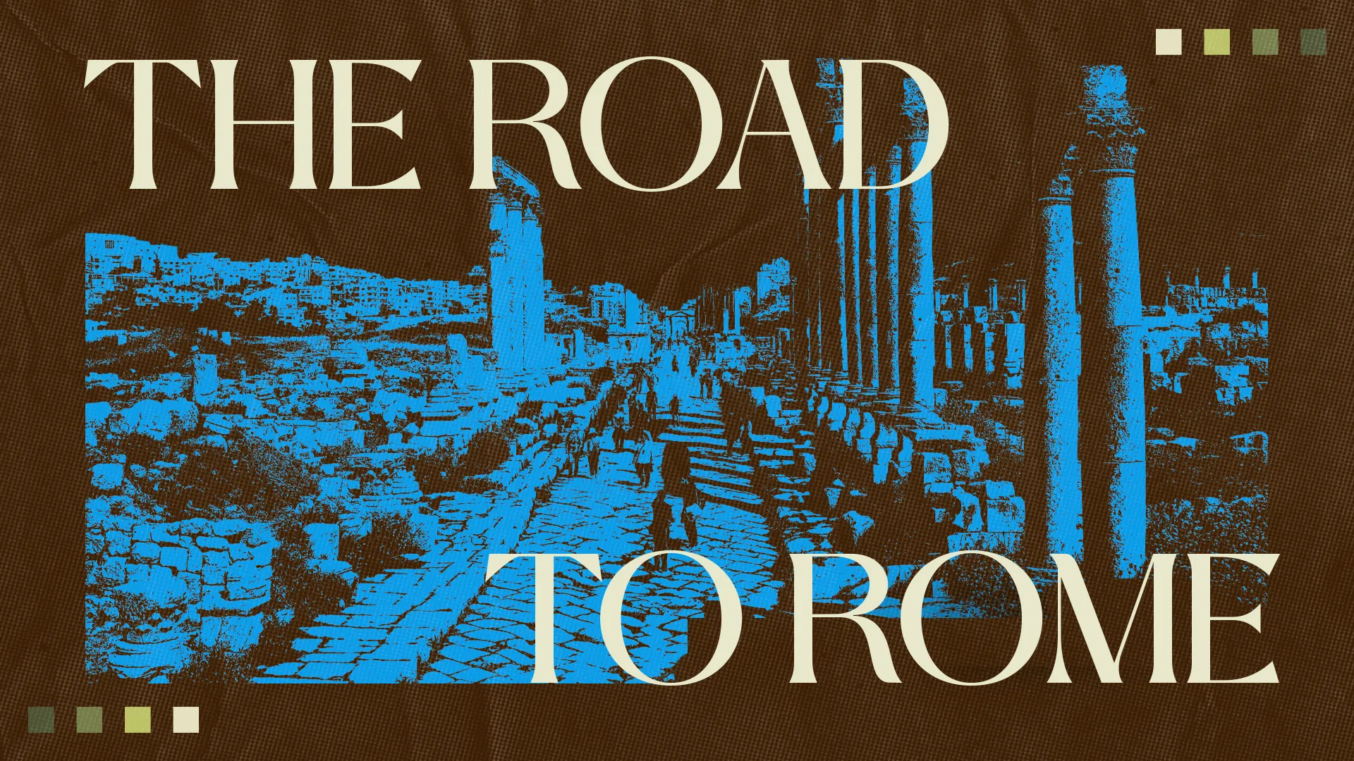Ancient stone pathway leading to columns, symbolizing the journey of faith and community in biblical history.