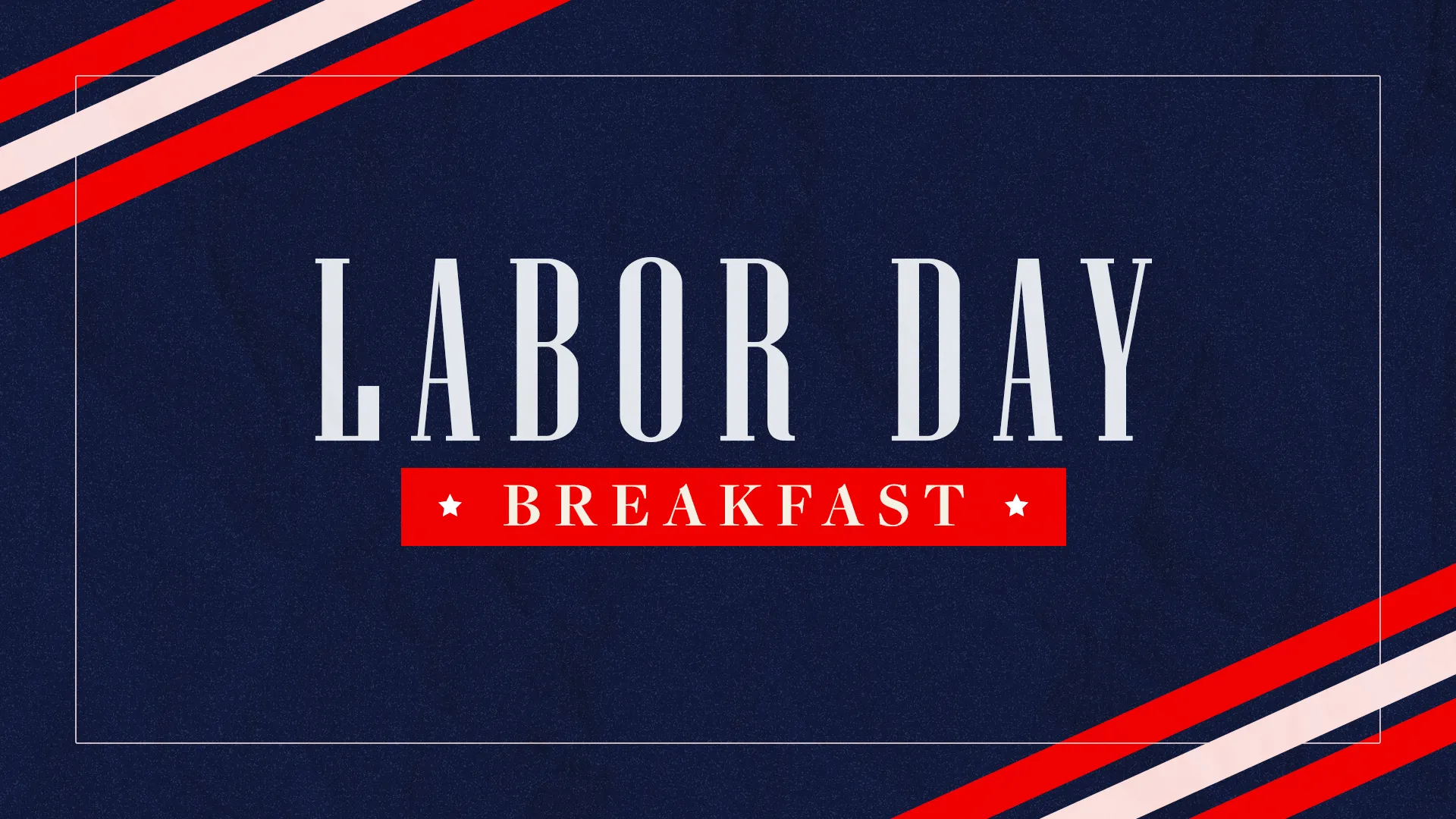 Labor Day Breakfast invitation, fostering community and fellowship through shared meals and service.