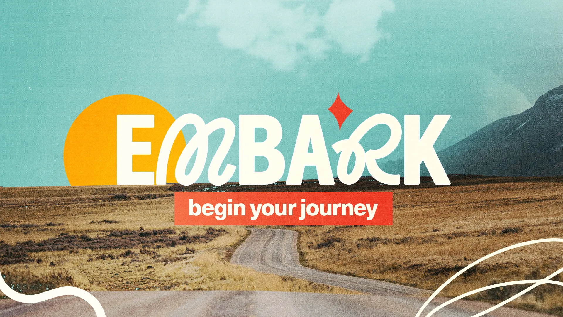 "Embrace your faith journey with a vibrant landscape and uplifting message inviting community and spiritual growth."