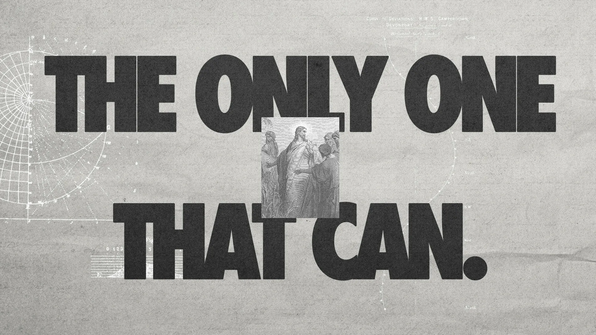 Text emphasizes faith in Jesus as the only source of hope and healing, surrounded by a vintage illustration of a biblical scene.