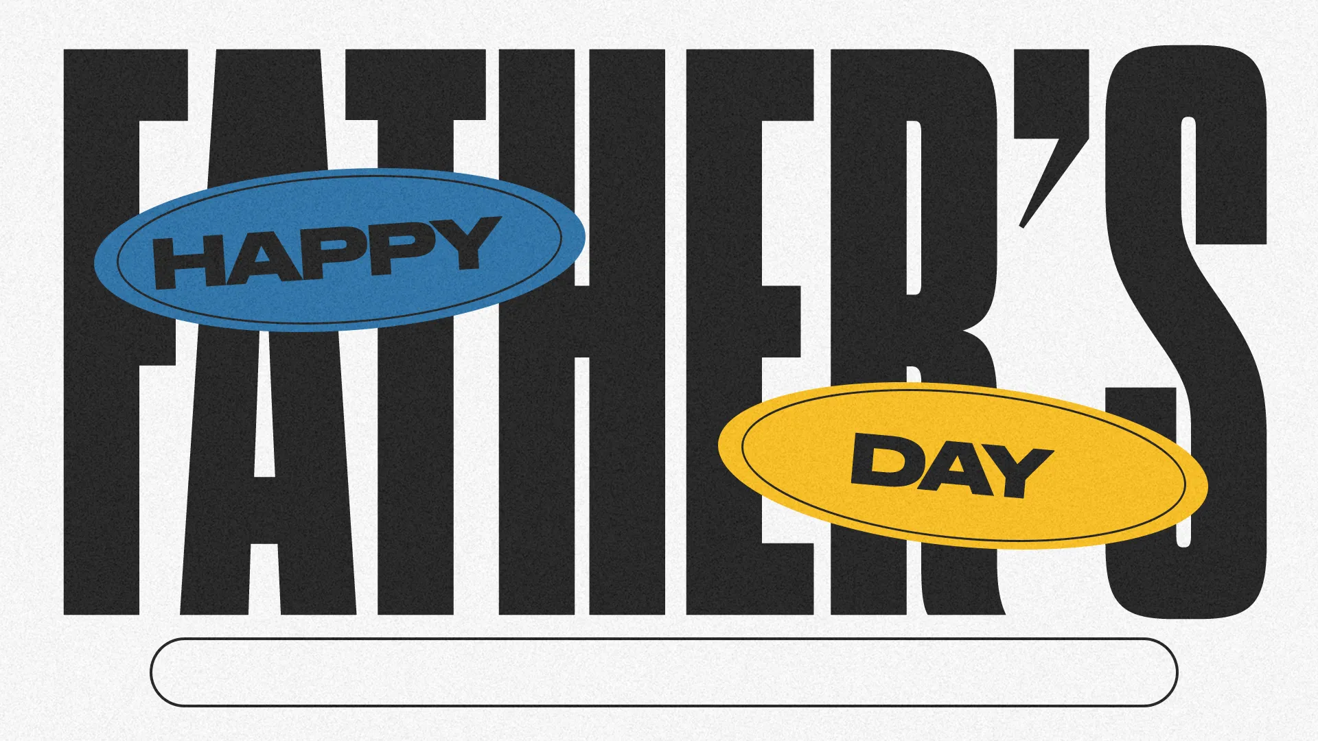 This bold and modern Father's Day graphic features a striking type-driven design, perfect for celebrating dads at church.
