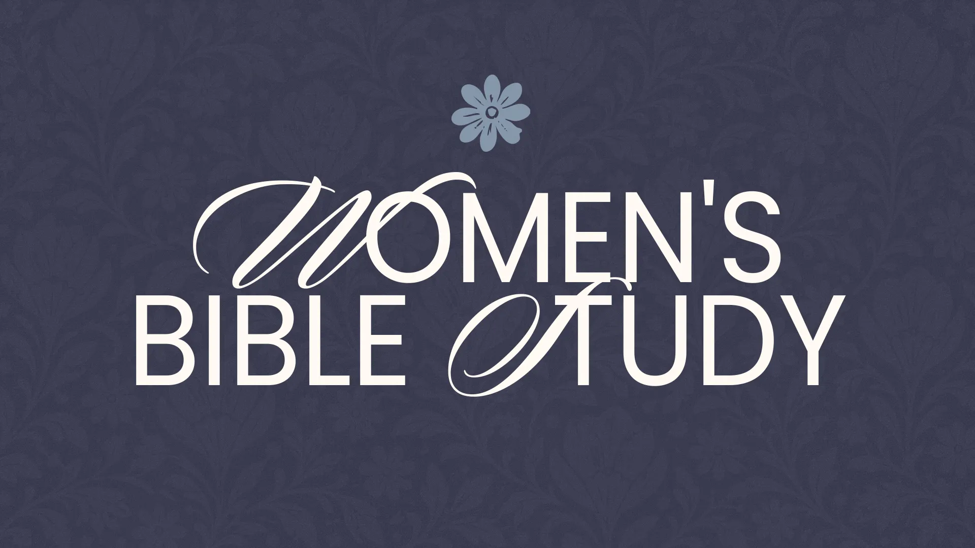 Women's Bible Study announcement with date, location, and registration details, fostering community and faith growth.