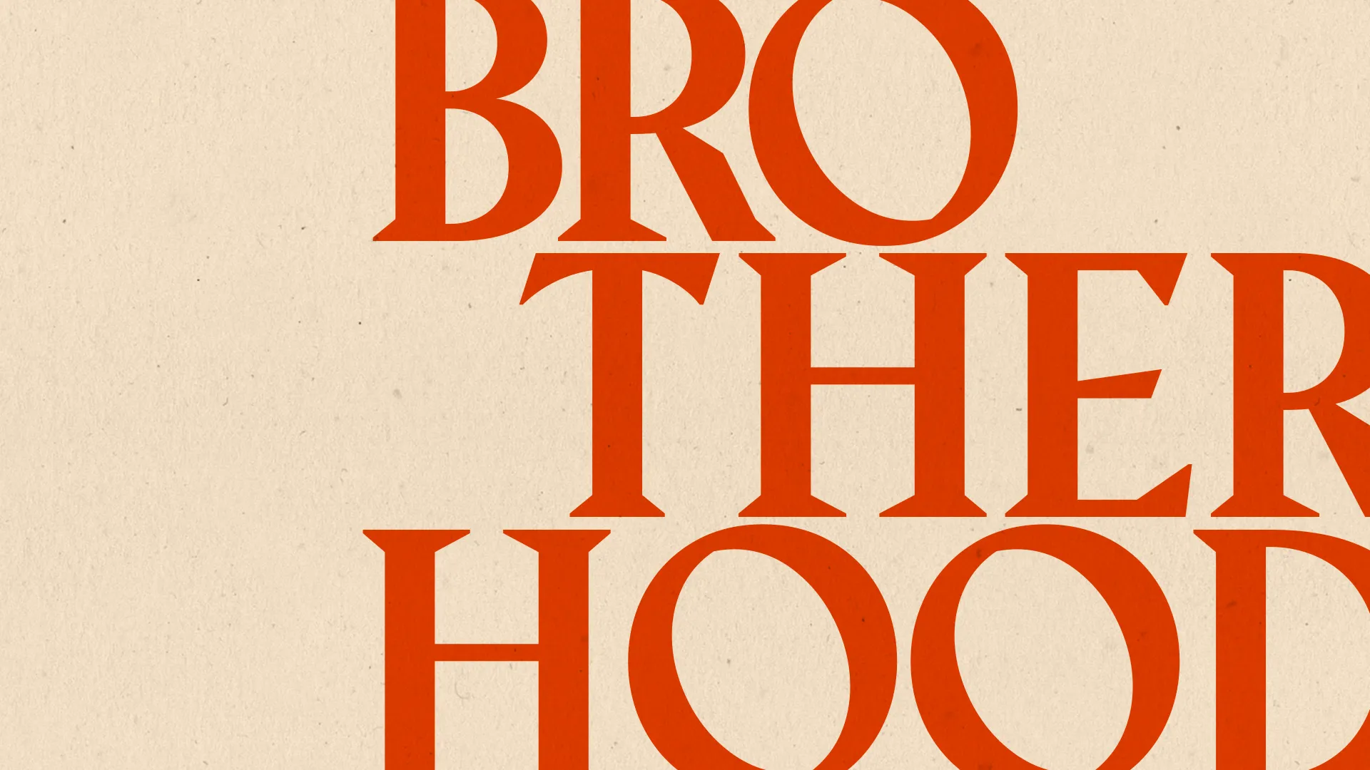 The "Brotherhood" church media template features a bold and straightforward design, emphasizing the strength and unity of male fellowship. The large, striking typography conveys a sense of solidarity and community, making it ideal for men's ministry events and gatherings.