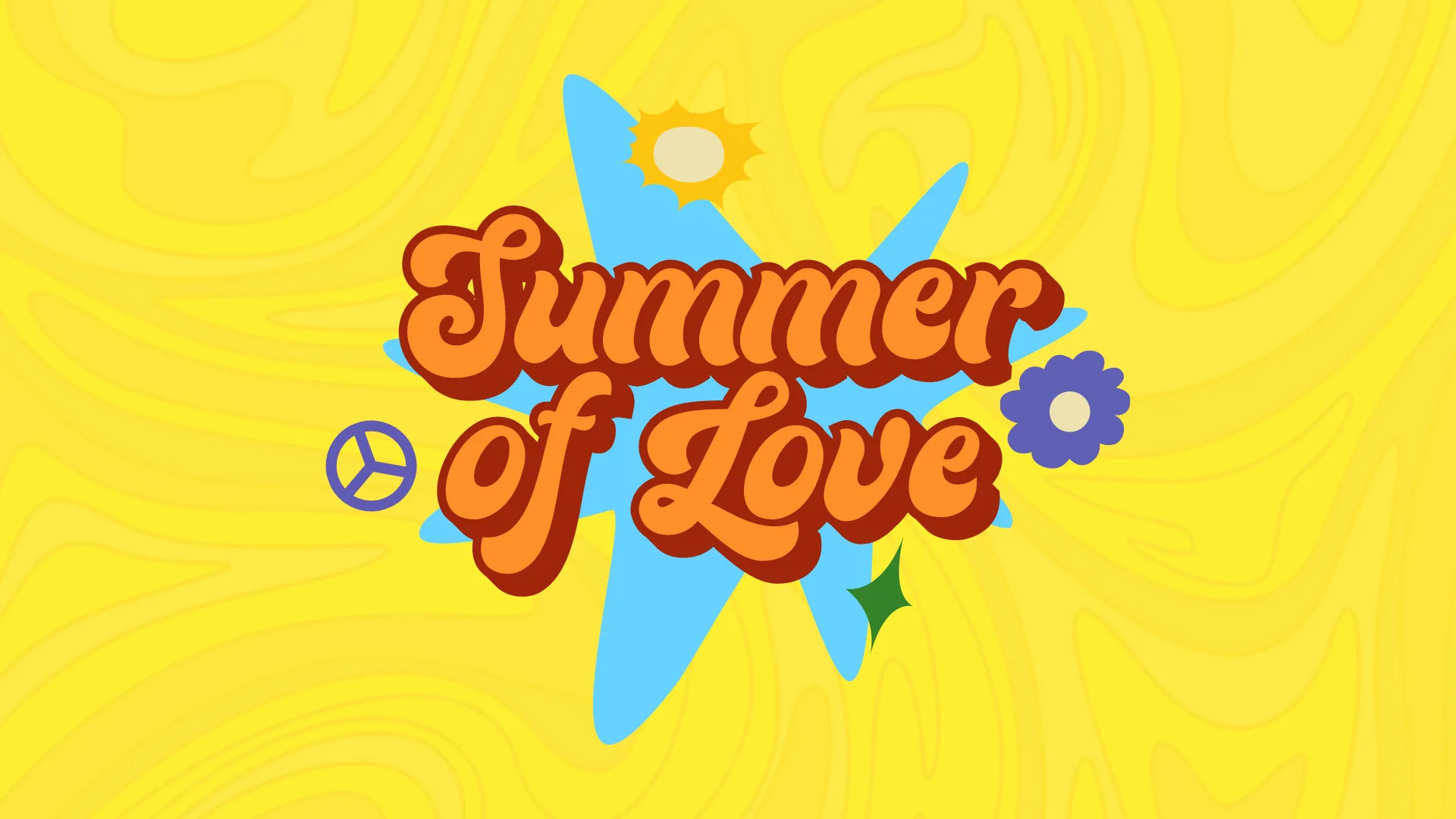 The "Summer of Love" church media template radiates with bright, cheerful colors and playful typography, capturing the joyful and vibrant spirit of summer. This design is perfect for community events, youth activities, and celebrating fellowship and love.