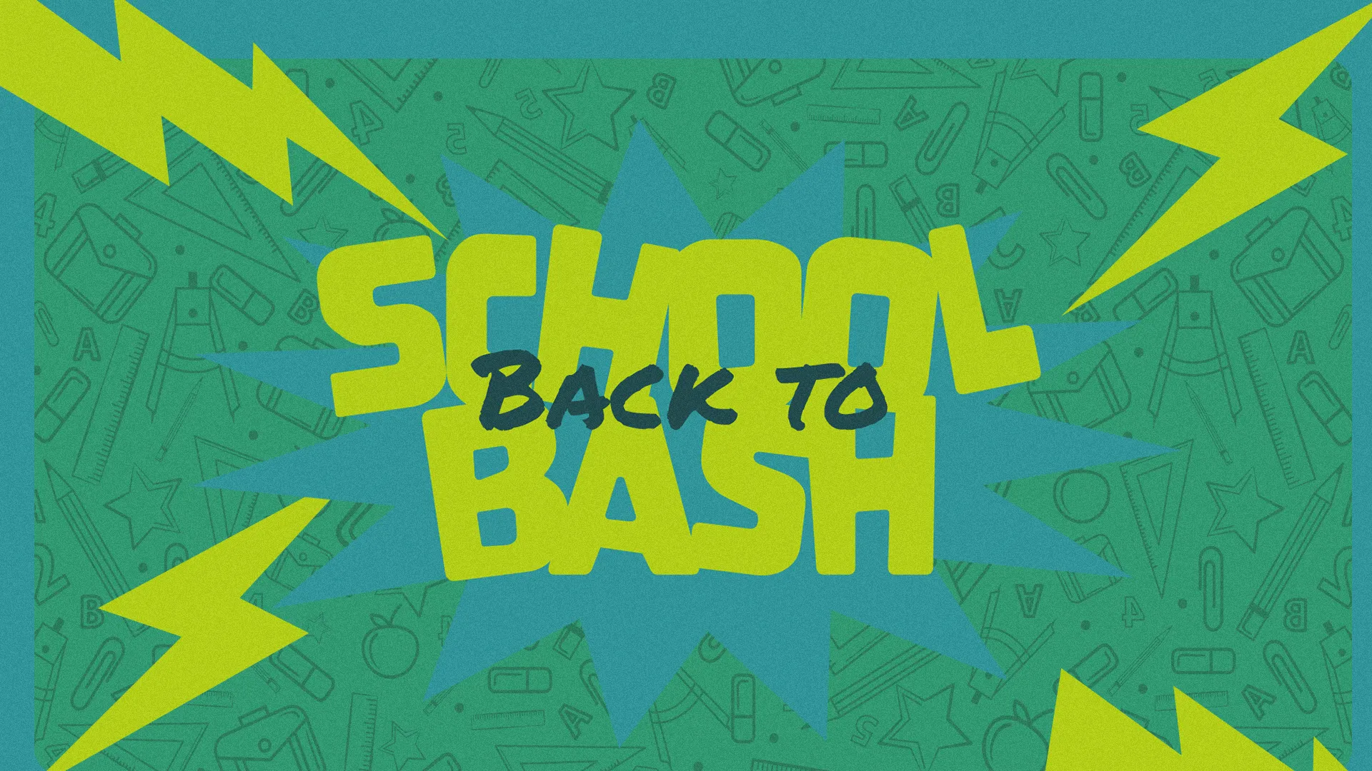 This energetic "Back to School Bash" event graphic is perfect for promoting a fun and exciting back-to-school event at your church. The bold and vibrant design is sure to capture attention and generate enthusiasm.