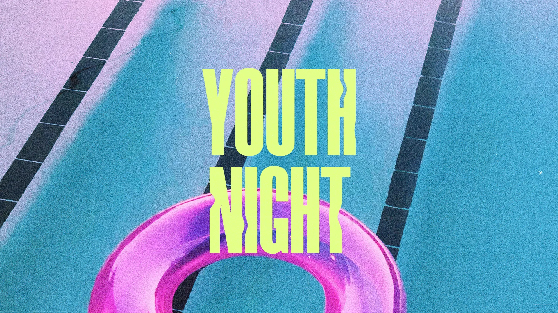 This "Youth Night" template features a vibrant and dynamic design, perfect for promoting youth events at your church. The cool blue and pink tones, combined with bold typography, create an exciting and engaging atmosphere, ideal for connecting with the youth community.