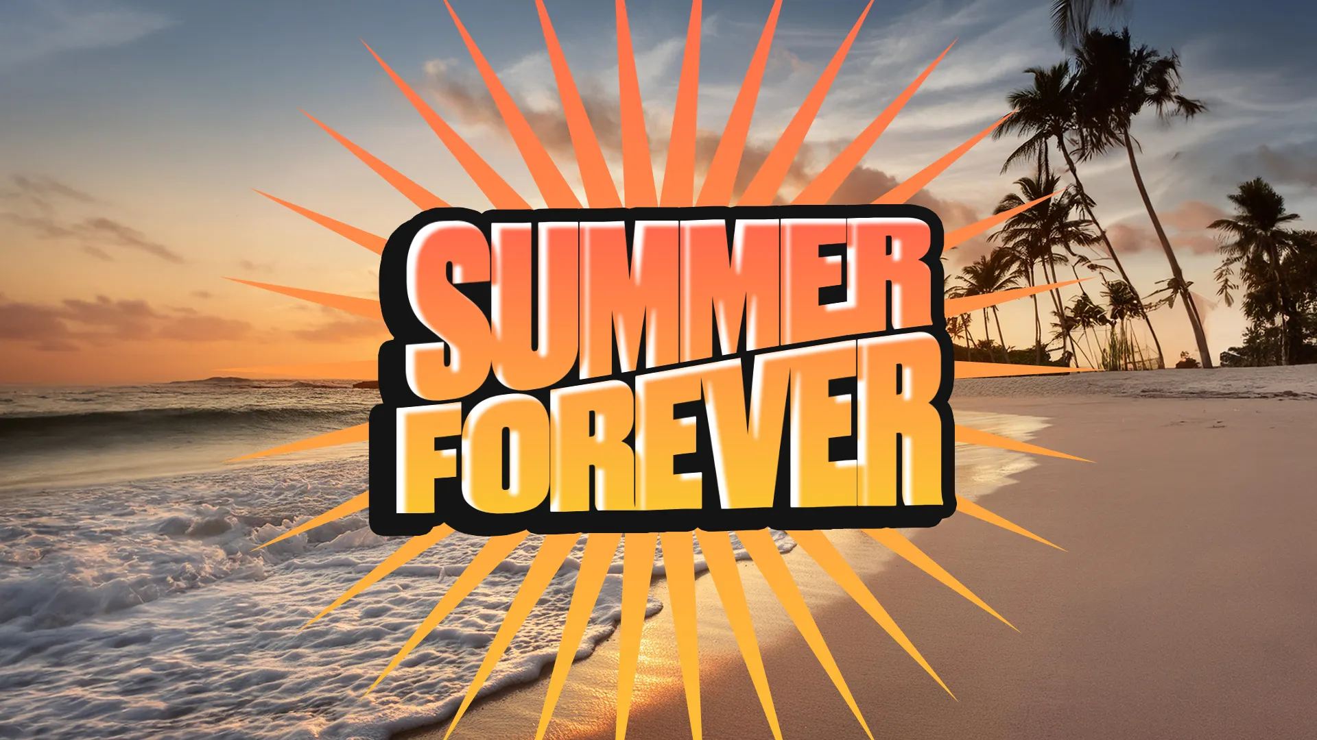 This "Summer Forever" template features a bold and sunny design, perfect for promoting endless summer events at your church. The vibrant sunset background and dynamic typography create an inviting and warm atmosphere, ideal for celebrating the joy and fun of summer.