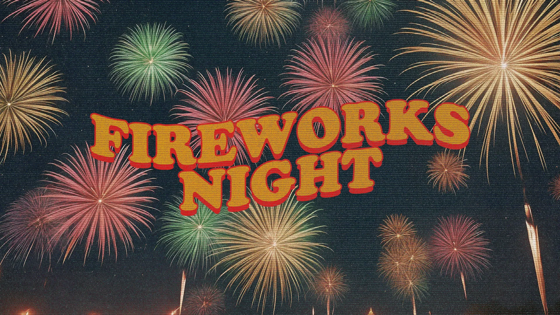 This "Fireworks Night" template features a festive and vibrant design, perfect for promoting church events with fireworks displays. The colorful fireworks and bold typography create an exciting and celebratory atmosphere, ideal for family and community gatherings.