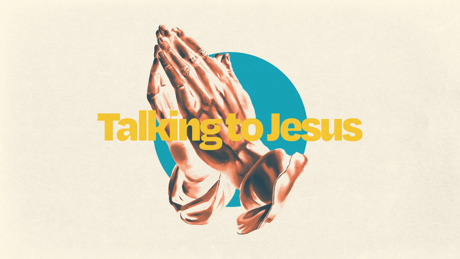 The "Talking to Jesus" church media template offers a simple yet powerful depiction of prayer and communication with Jesus. The minimalistic design, featuring hands in prayer, underscores the importance of personal devotion and spiritual connection.