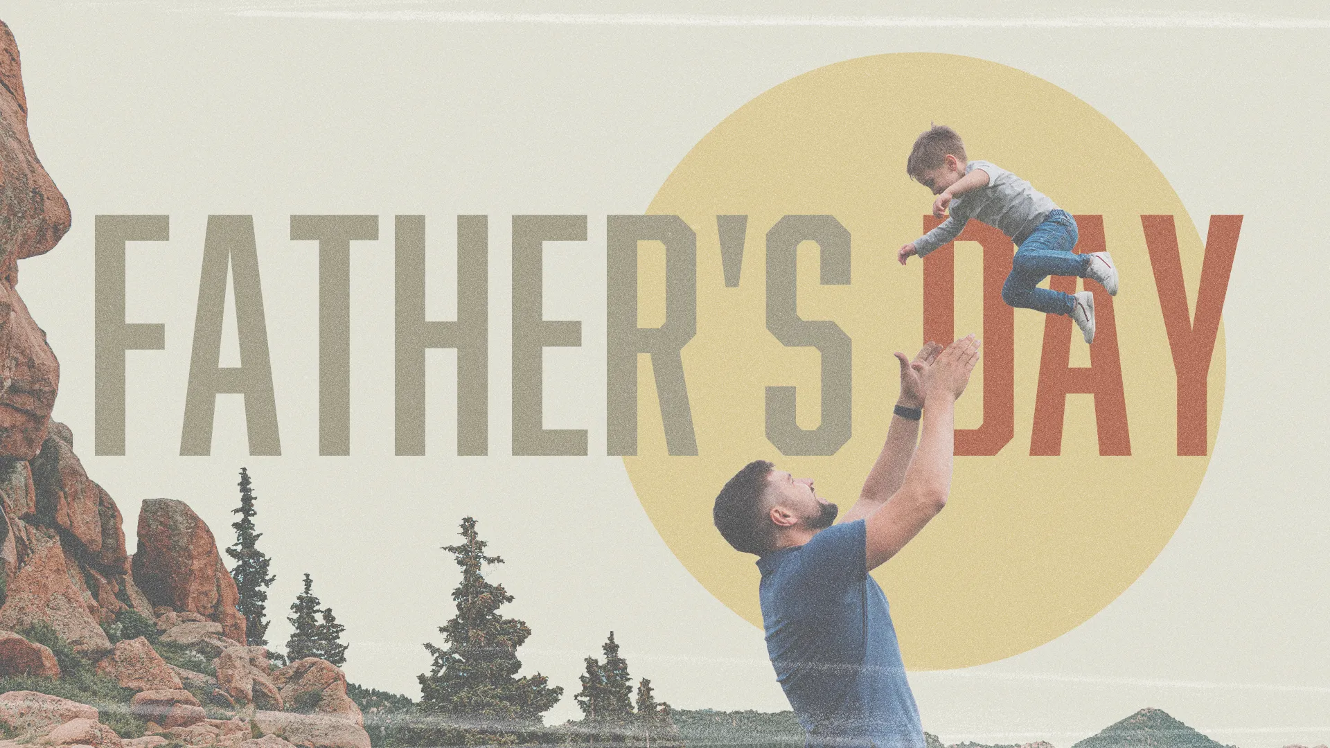 This "Father's Day" template showcases a warm and heartfelt design, perfect for celebrating fathers within the church community. With a nostalgic, photo-driven approach, it captures the joy and bond between a father and child, making it ideal for church media focused on this special holiday.