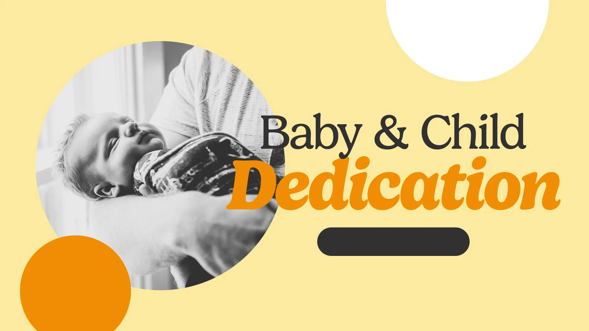 This warm and inviting church media graphic is perfect for promoting baby and child dedication events. Its soft colors and heartfelt imagery create a welcoming atmosphere for families.