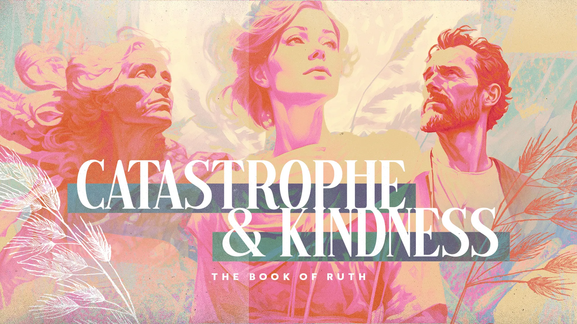The "Catastrophe & Kindness" church media template elegantly captures the essence of the Book of Ruth, highlighting themes of resilience and compassion through its striking visuals and warm color palette. This design is ideal for sermon series exploring the depth of human experience and divine kindness.