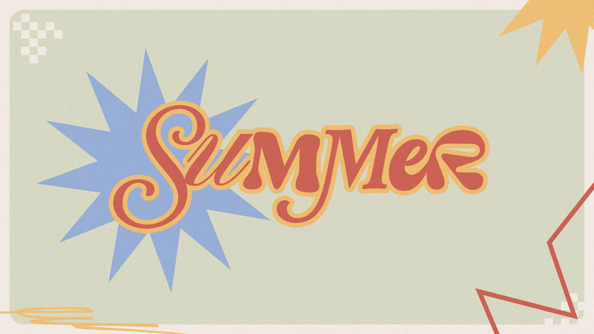 This vibrant "Summer" church media template evokes the joyful and lively spirit of the season, perfect for community events and festive gatherings. Its playful typography and bright color scheme create an inviting and cheerful atmosphere.