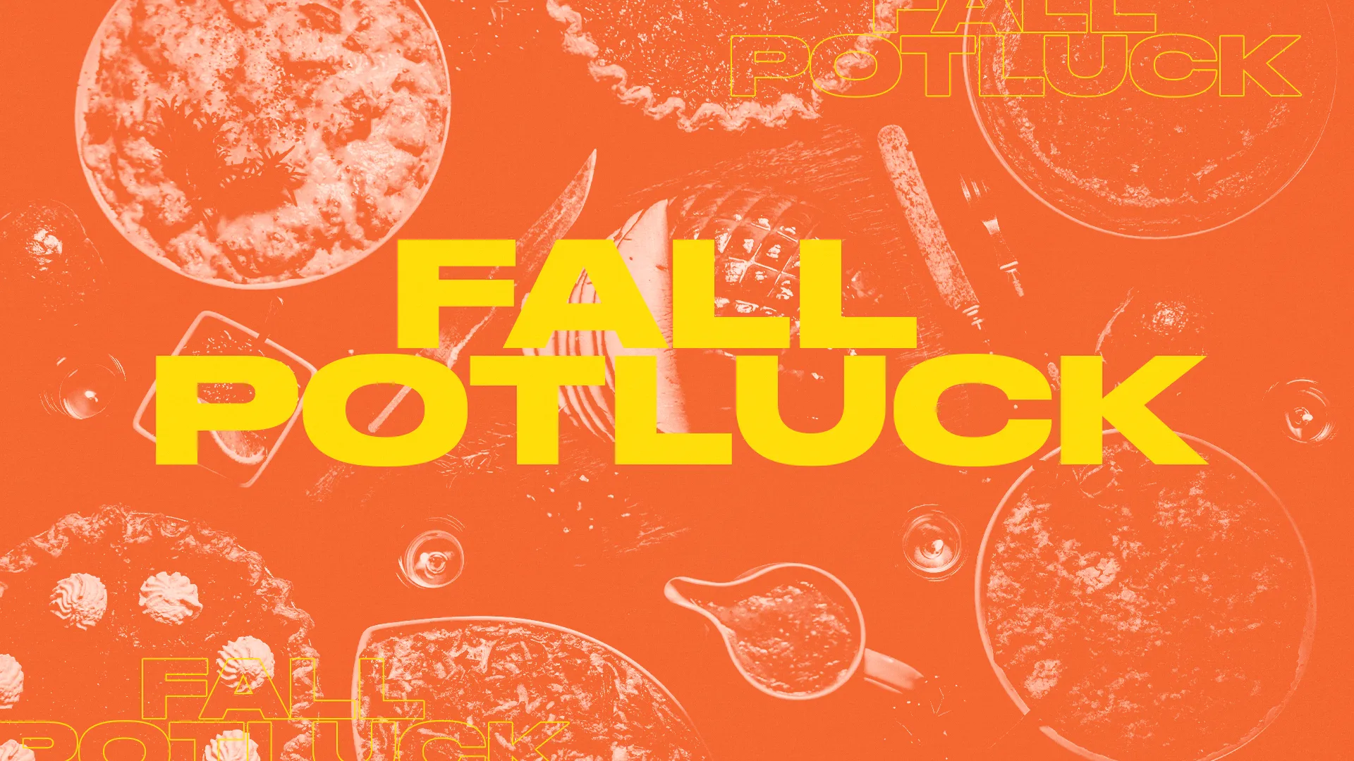 Community gathering for a fall potluck featuring diverse dishes and a soup competition, celebrating fellowship and faith.