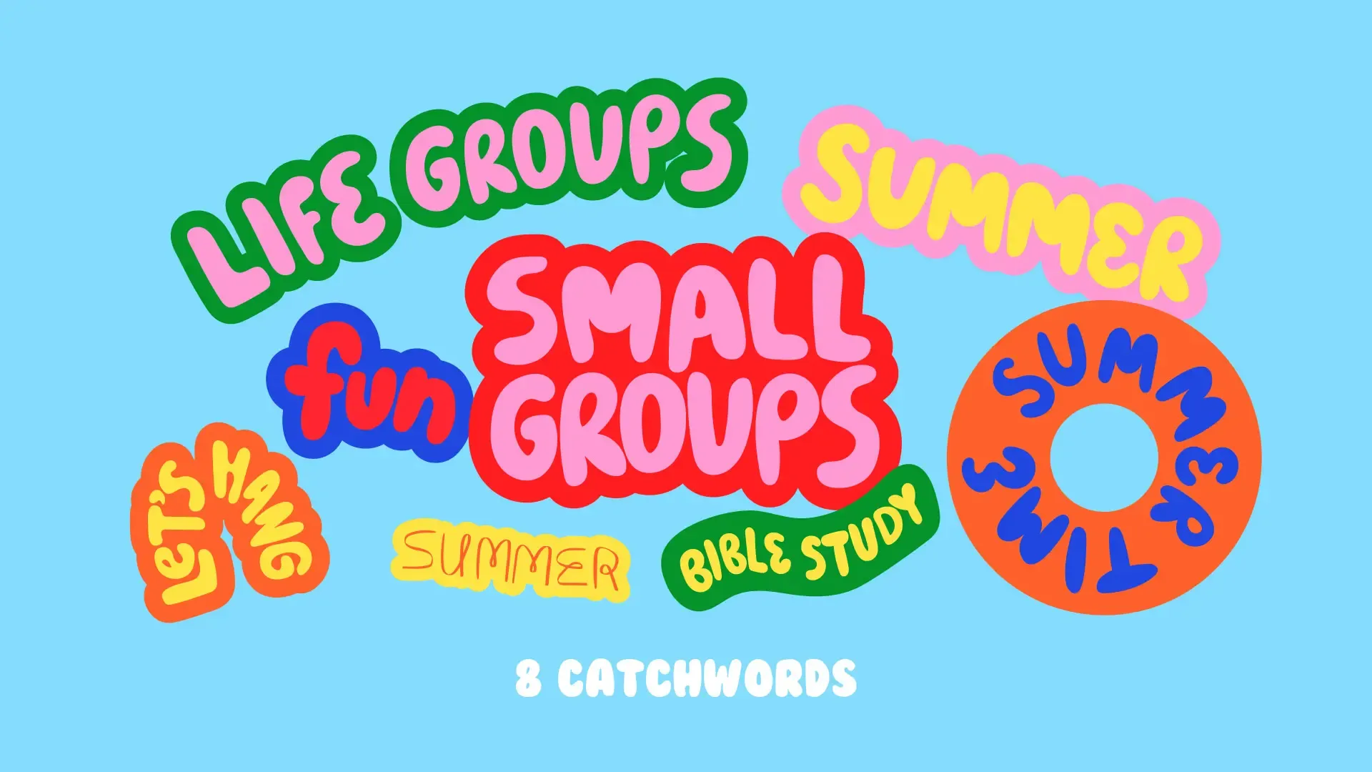 Expand your church media design capabilities with our "Summer Fun" vector elements pack. Featuring 40 hand-drawn graphics, this versatile toolkit empowers you to create engaging, summer-themed visuals for your church's events, announcements, and sermon series.
