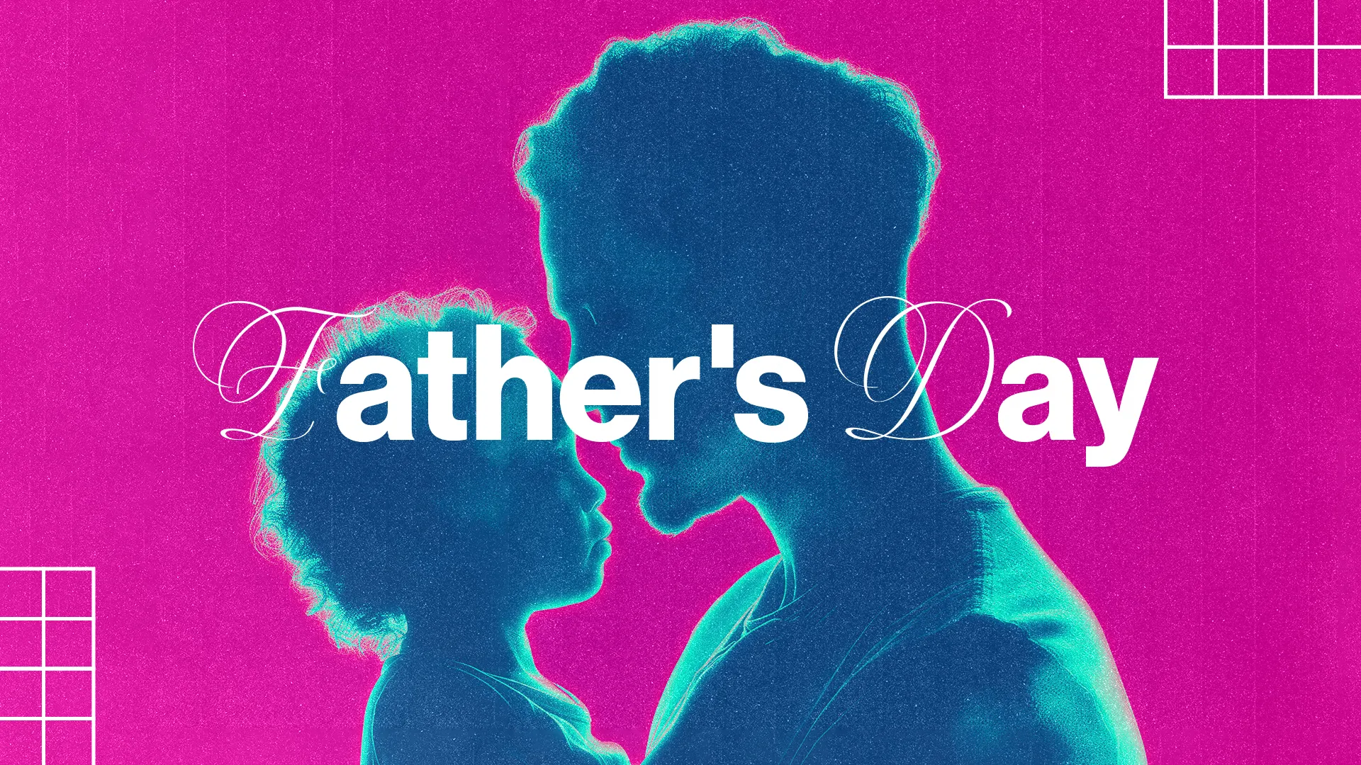 Brighten up your Father's Day service with this modern and vibrant graphic. Its bold use of color and minimalist design makes it perfect for a contemporary church event celebrating dads.