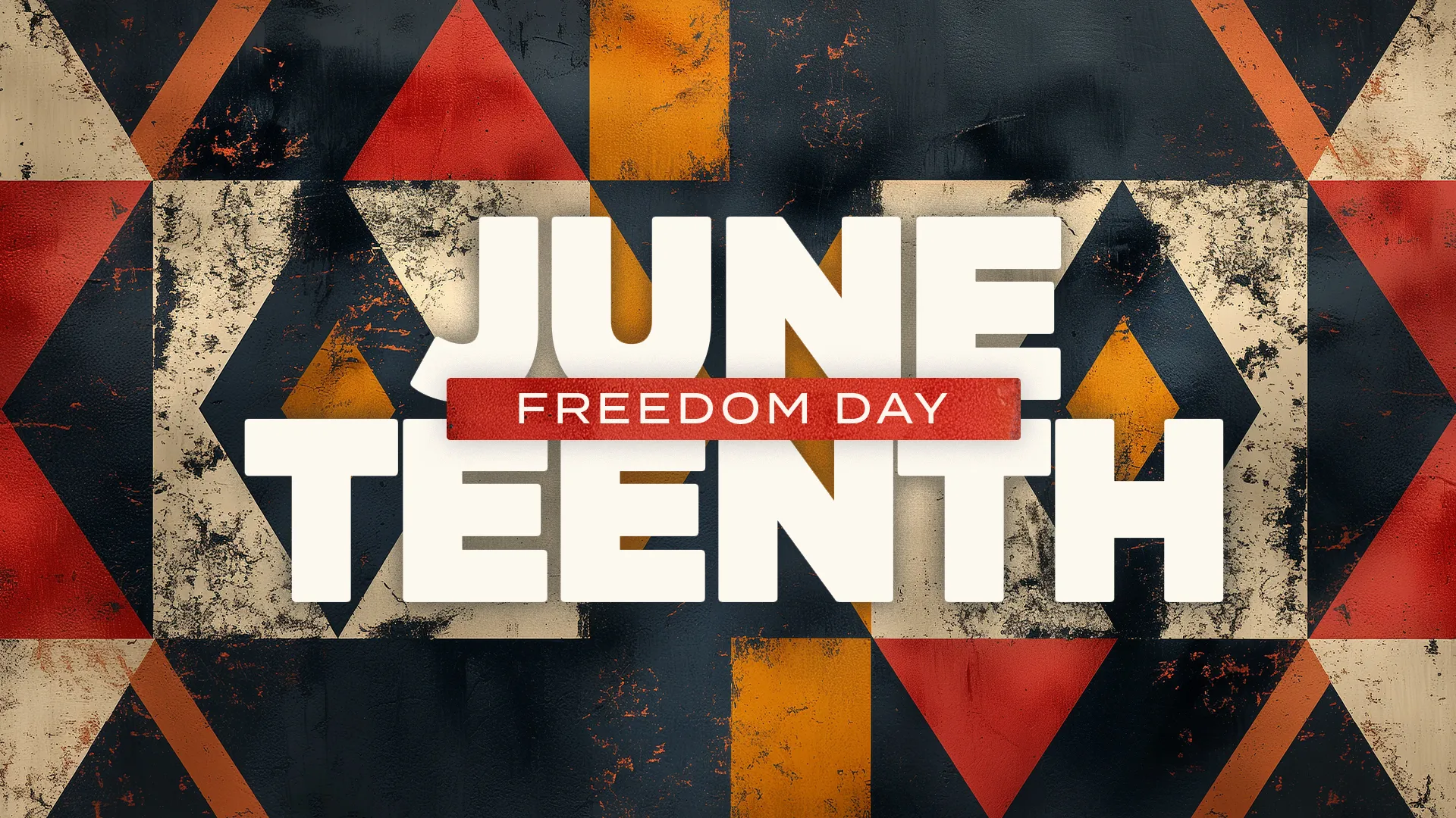 This Juneteenth graphic powerfully combines rustic and modern elements to honor Freedom Day, ideal for sparking meaningful discussions and reflection within your church on the importance of this historic day.
