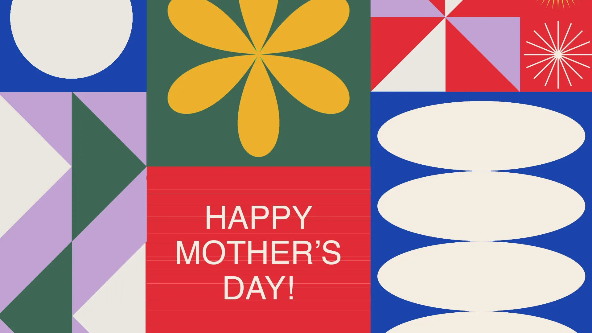 Celebrate Mother's Day with this graphically bold and colorful template, perfectly blending contemporary design with festive cheer, ideal for your church's special services and acknowledgments for all mothers.