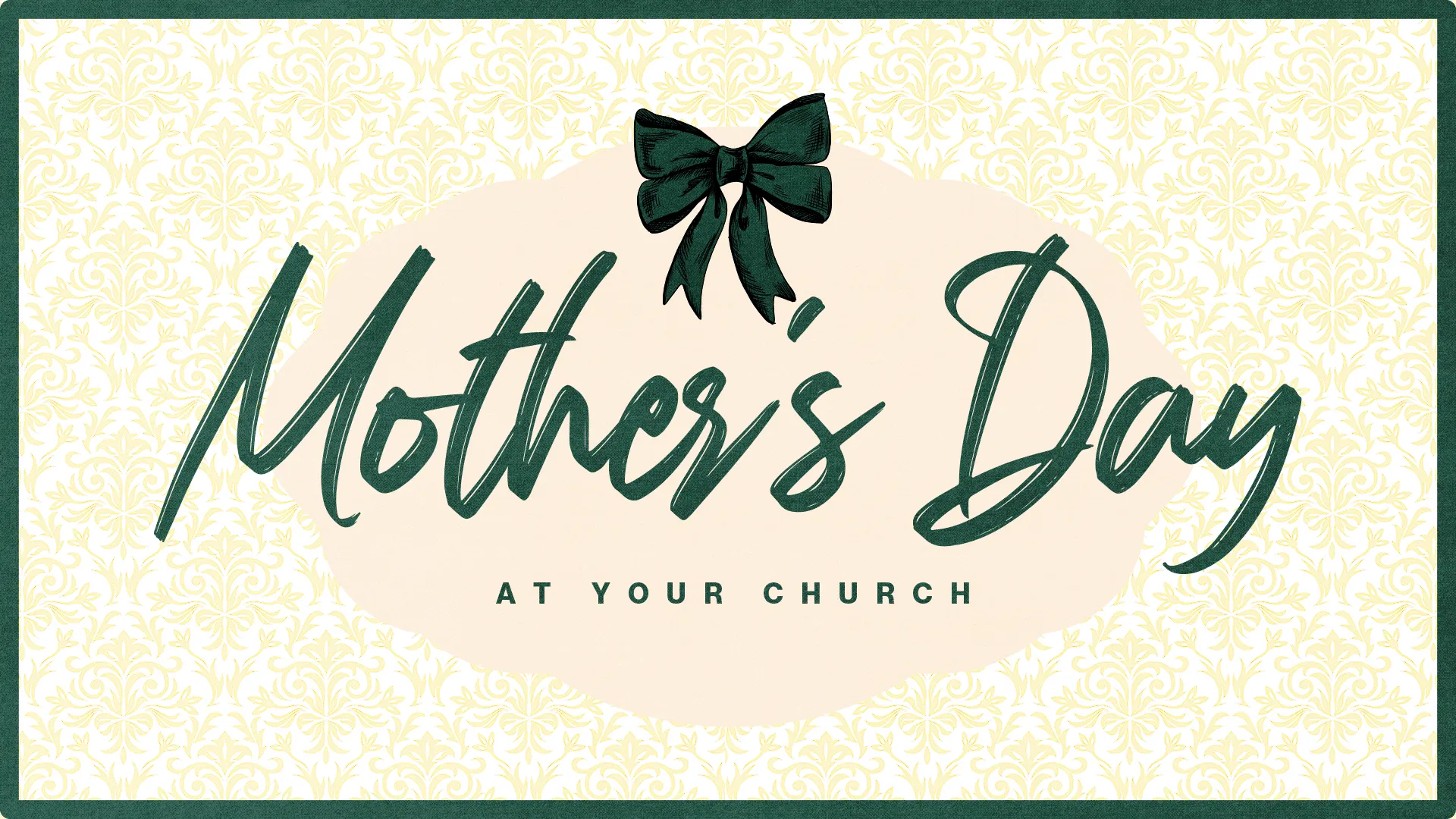Show your love and respect for all the mothers with this beautifully crafted 'Mother's Day at Your Church' graphic. It's a wonderful choice for church media, inviting families to celebrate this special day together.