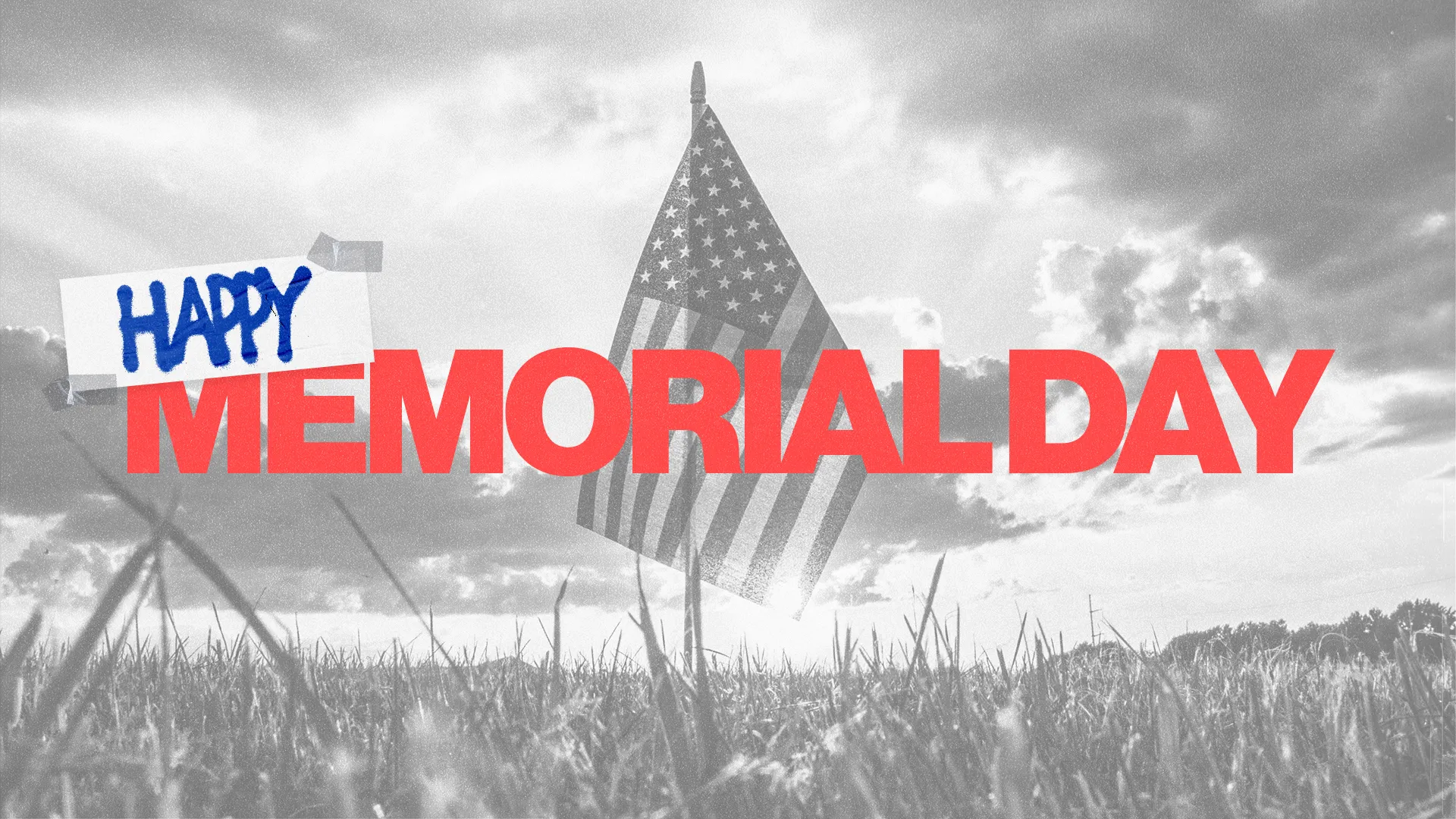 This Memorial Day graphic, featuring the American flag against a stirring sky, is a powerful tribute to the brave souls who served their country, making it a respectful and poignant addition to your church's observance of this solemn holiday.