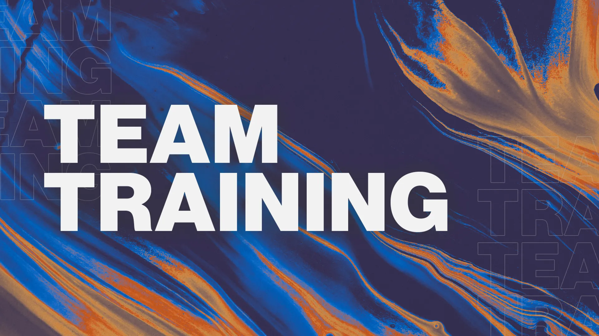 Boost your church team's skills with this 'Team Training' graphic, featuring a dynamic abstract background that's sure to draw in your congregation. It's the perfect addition to any church media promoting teamwork and leadership development.