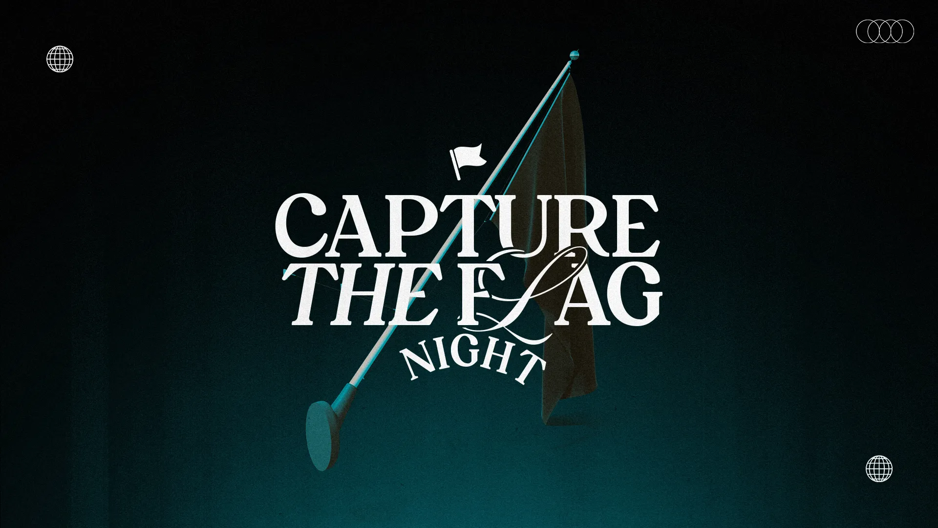 Challenge your church community to teamwork and strategy with this 'Capture The Flag Night' graphic. It's the perfect visual aid to capture attention for church events that focus on active participation and youth engagement.