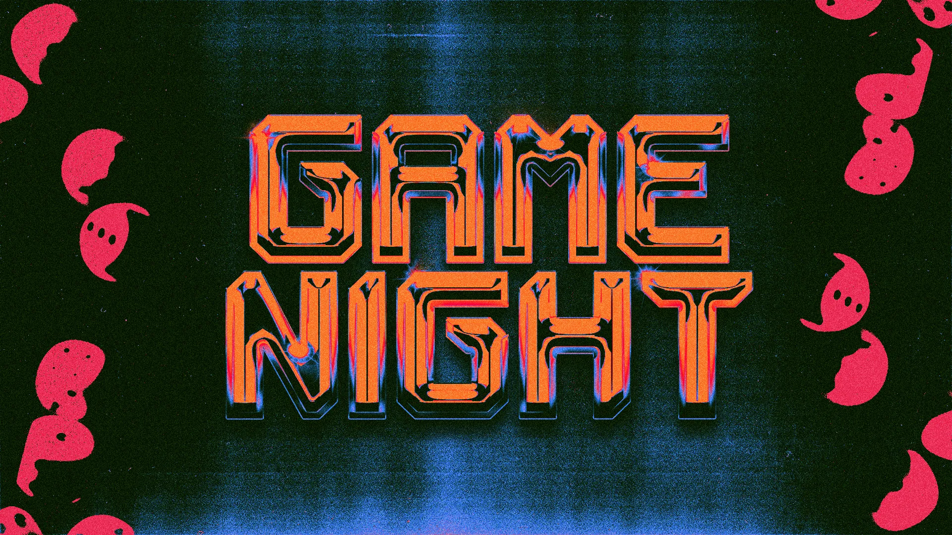Ignite the fun in your church community with this retro 'Game Night' graphic, perfect for any church media campaign that aims to promote engaging, entertaining events.