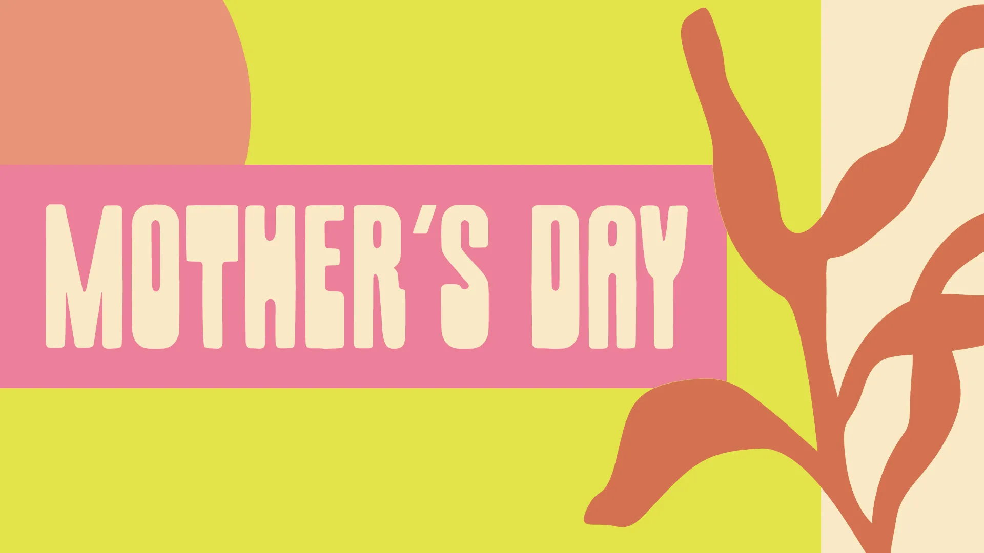 This Mother's Day graphic is a cheerful and bold choice, perfect for bringing a warm and inviting vibe to your church's celebration of all mothers and their unwavering love and support.